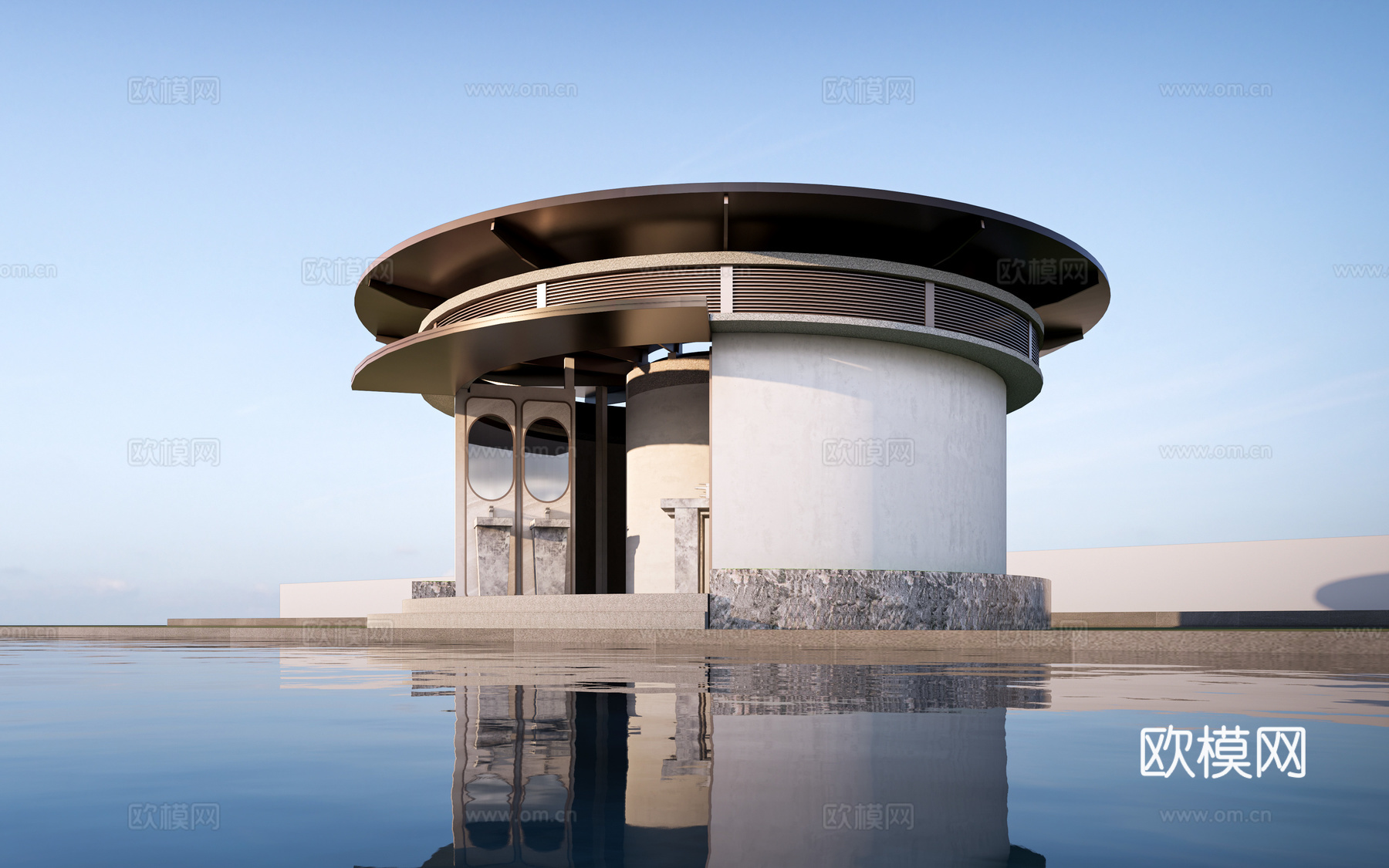 现代公厕建筑 厕所建筑 旅游厕所 公共卫生间su模型