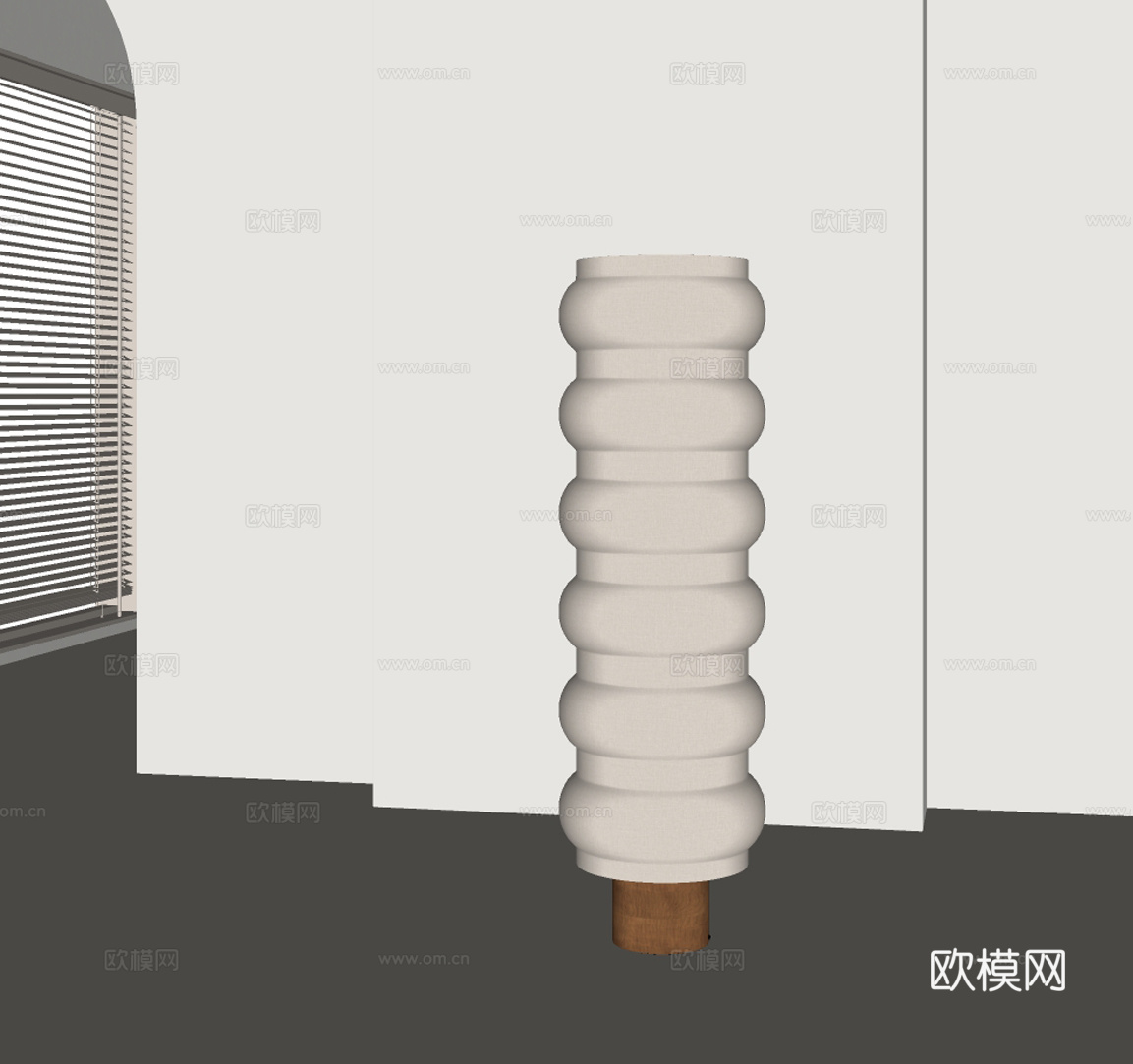 侘寂风灯笼落地灯su模型