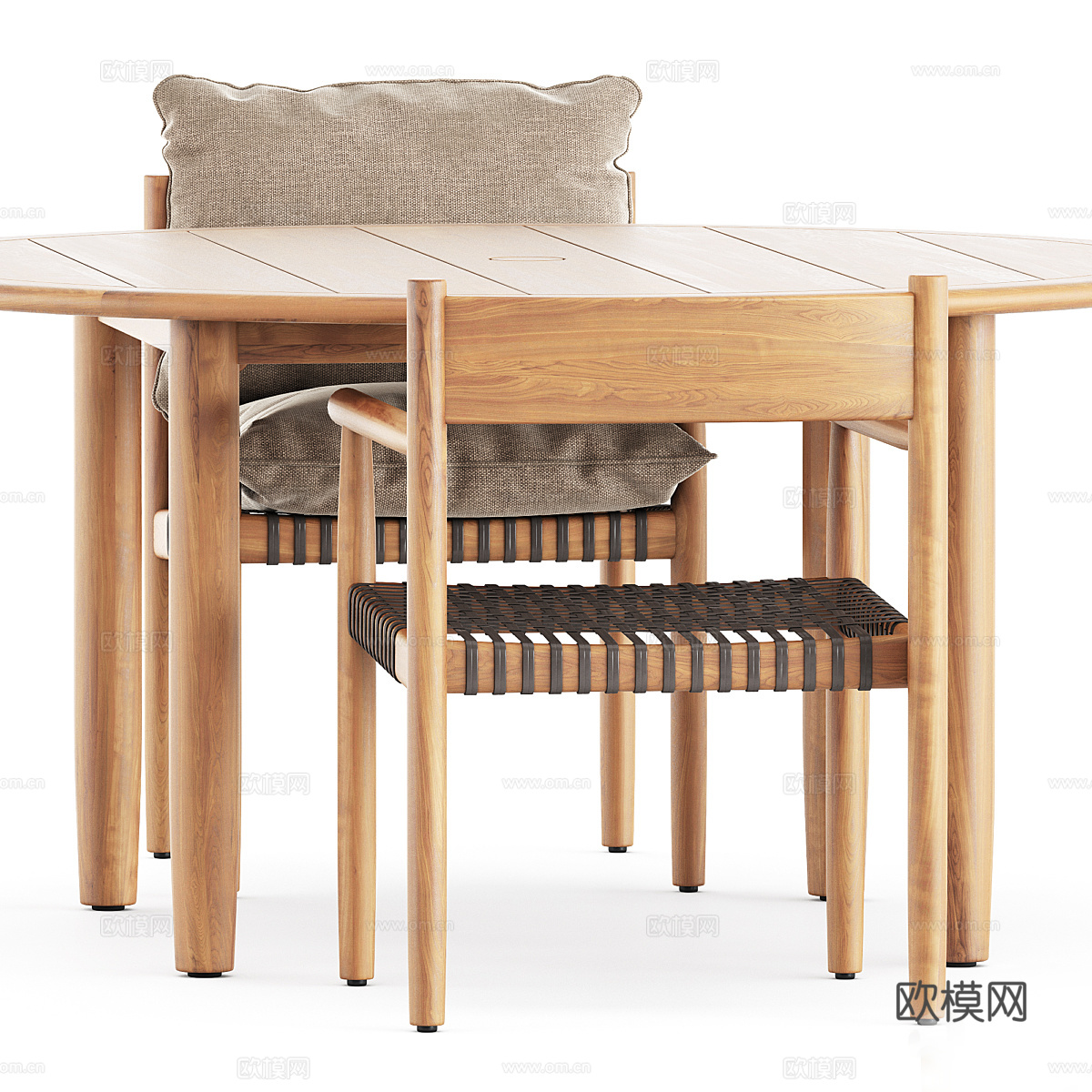 新中式户外休闲桌椅3d模型