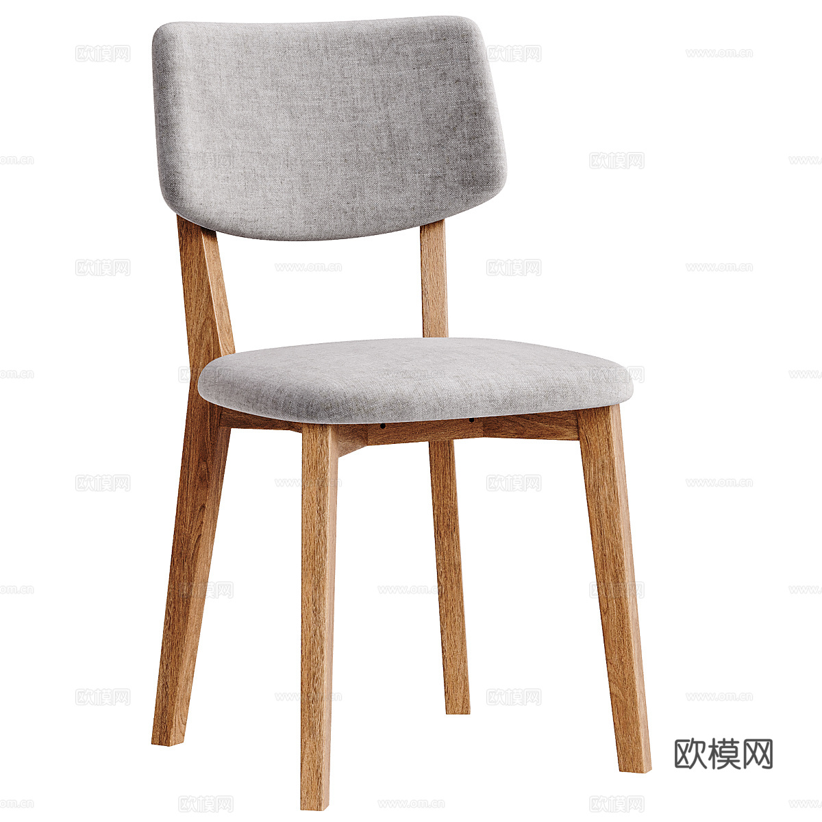 新中式原木椅子3d模型