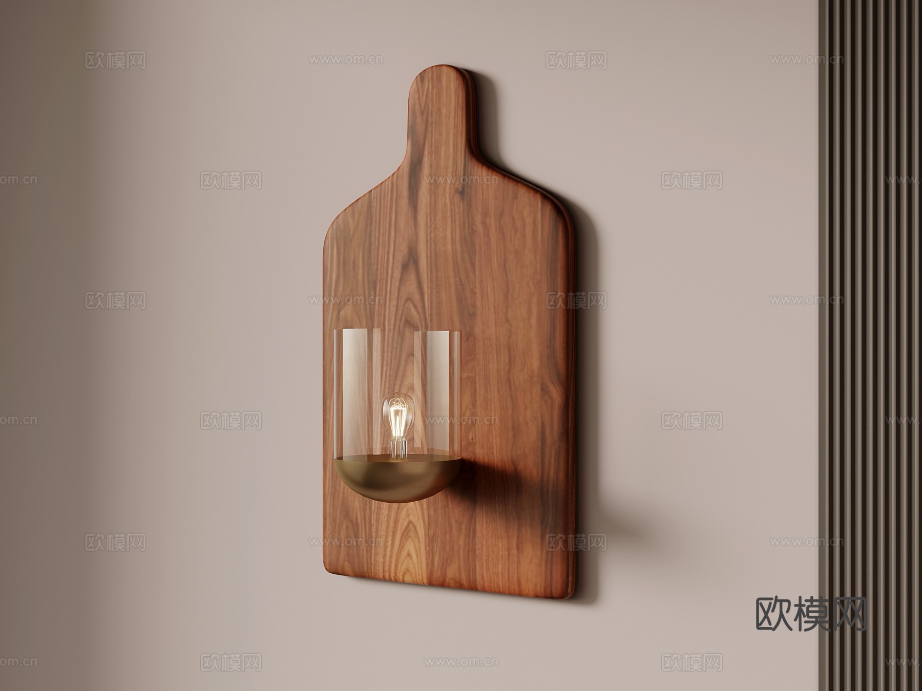 壁灯 中古风壁灯 装饰壁灯 床头壁灯3d模型