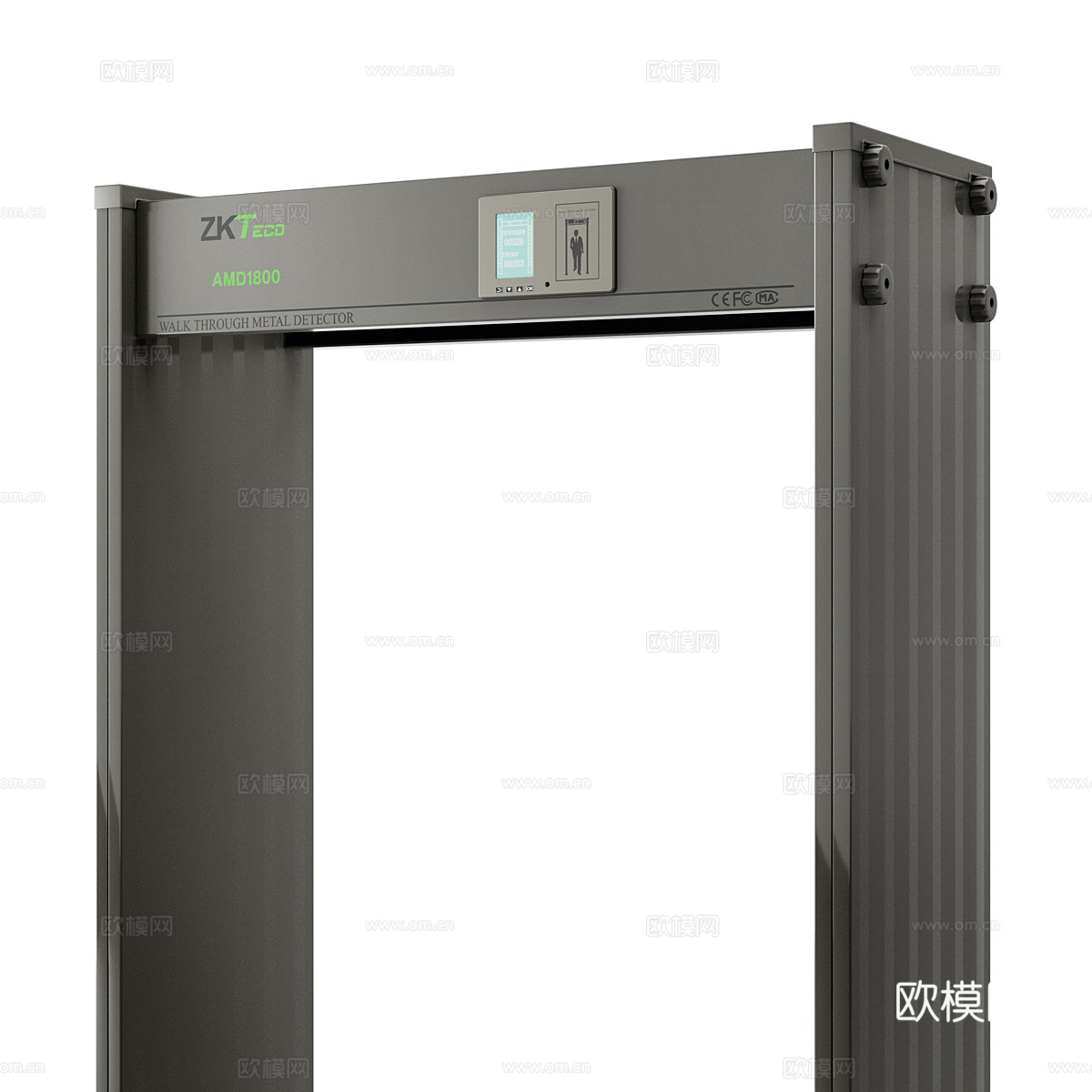 现代步入式金属检测机 安检3d模型