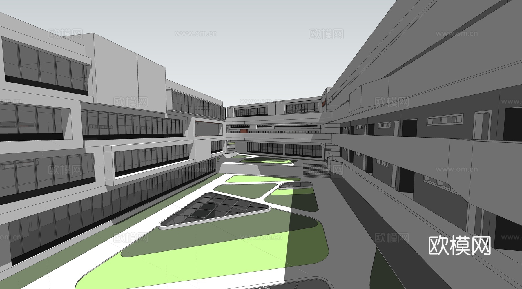 小学建筑su模型
