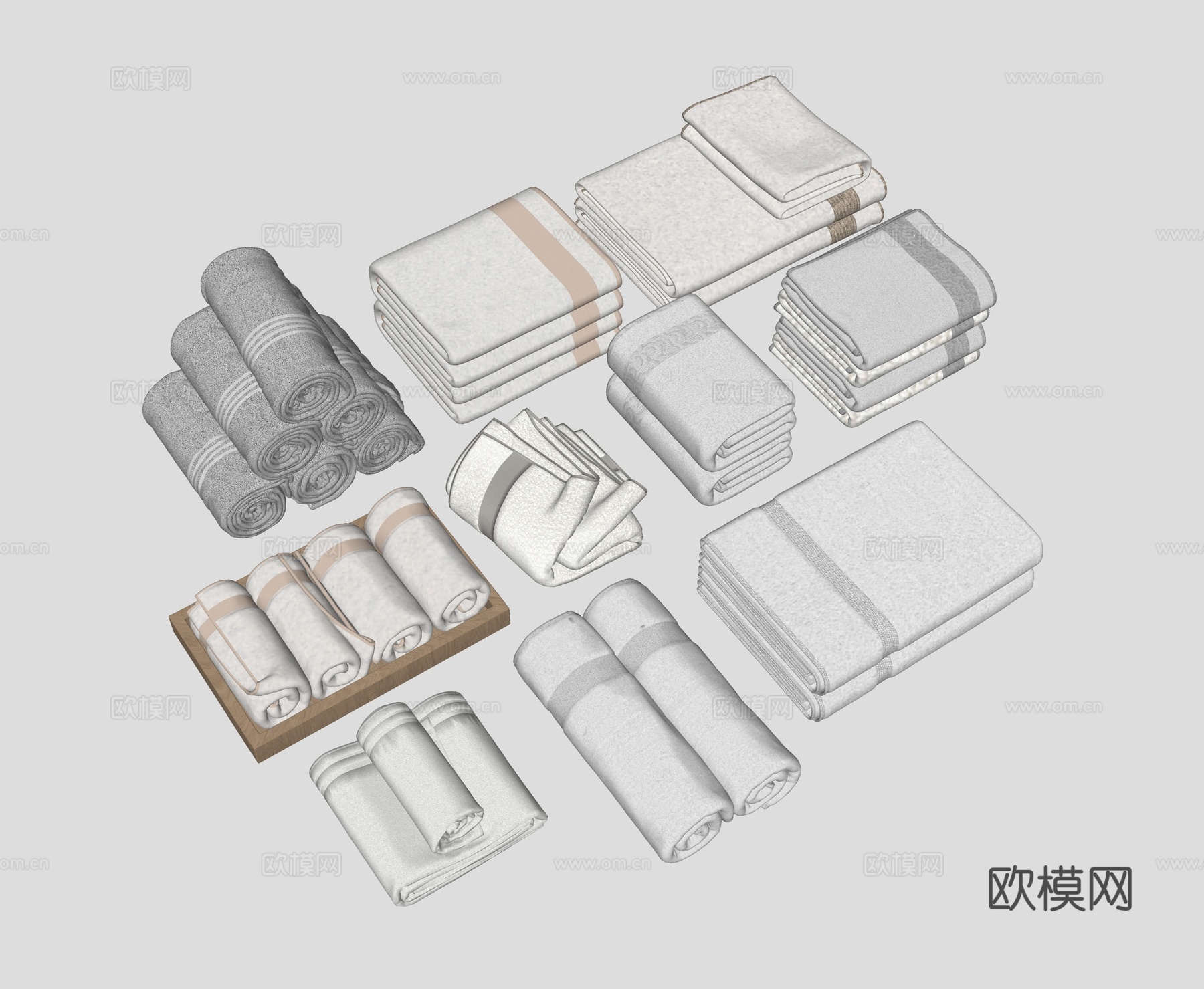 现代毛巾su模型