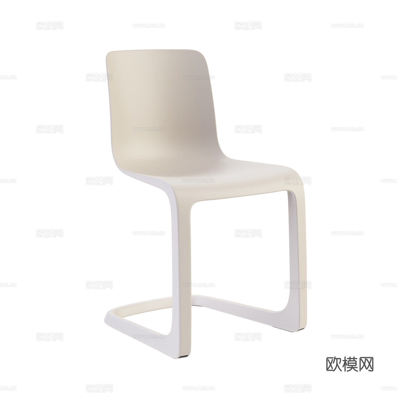 Vitra 极简单椅 北欧单椅 餐椅 塑料椅 书椅3d模型