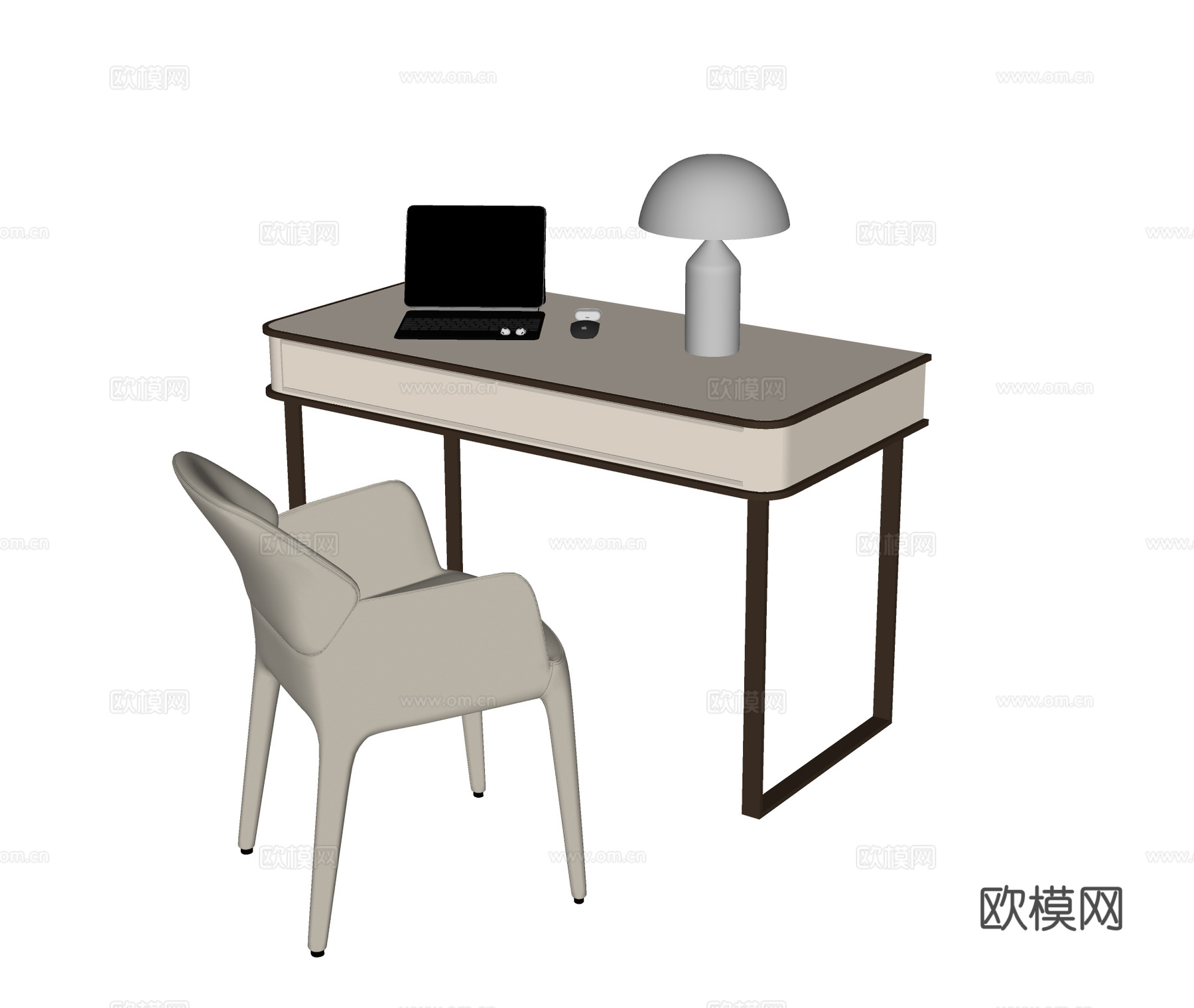 现代书桌椅 书桌su模型