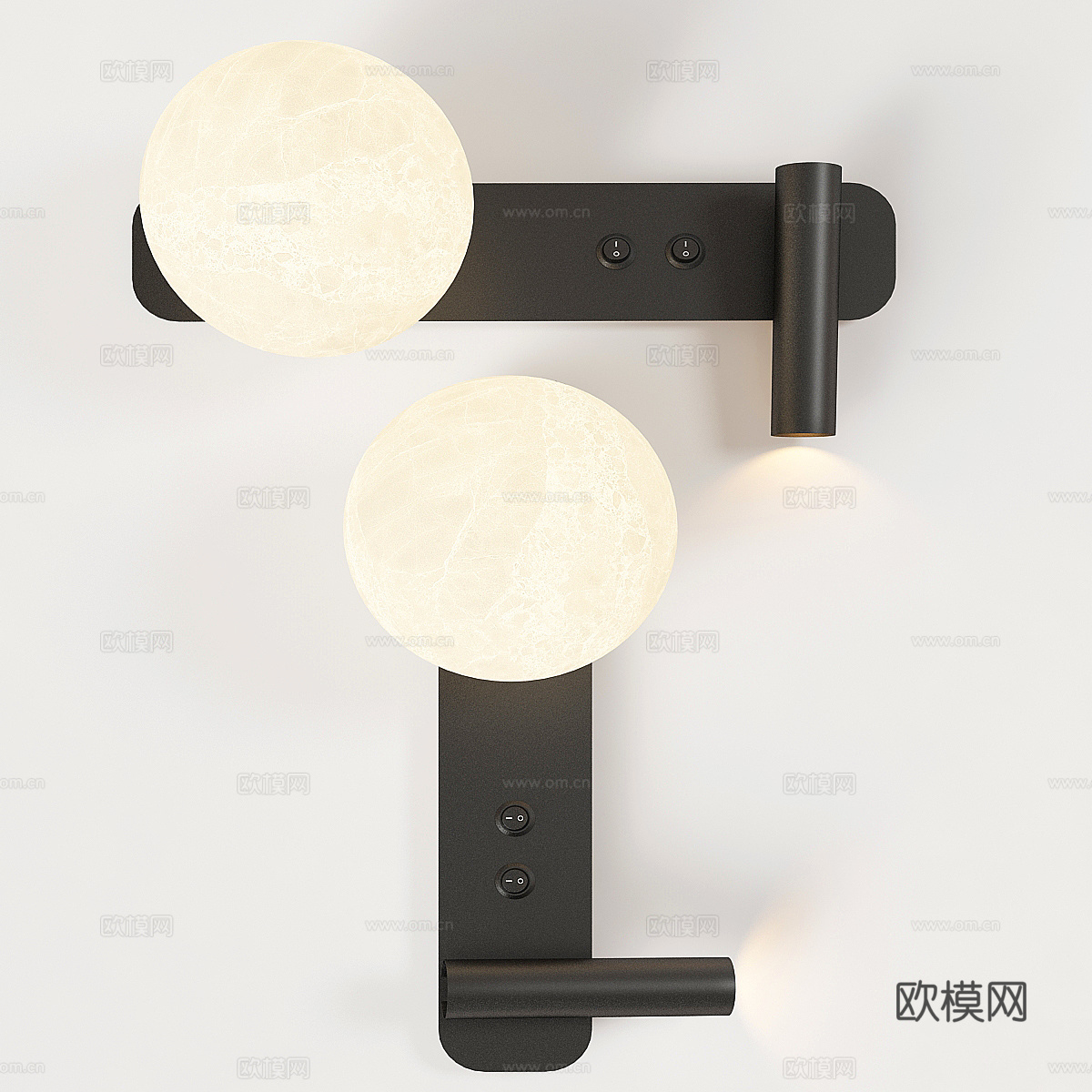 现代意式极简装饰壁灯3d模型