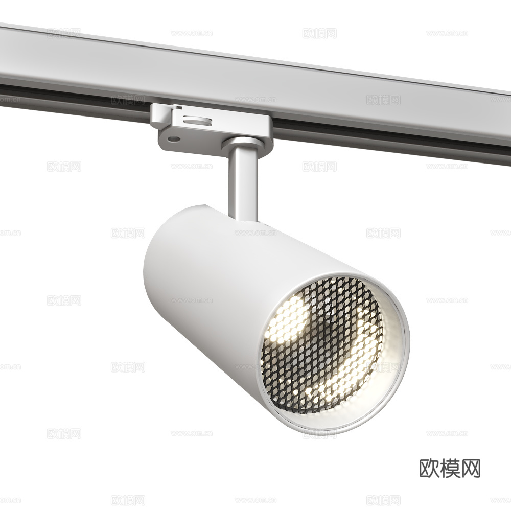 现代极简磁吸轨道射灯3d模型