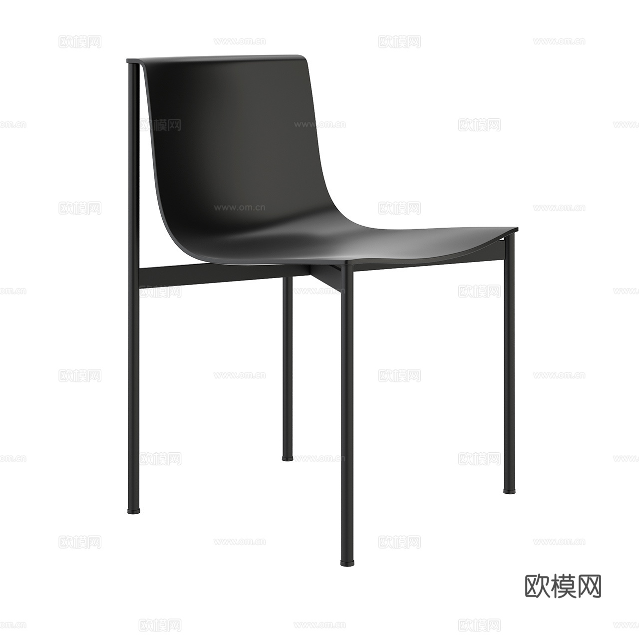 Lema 极简单椅 现代单椅 餐椅 皮椅 金属椅 书椅 茶椅3d模型