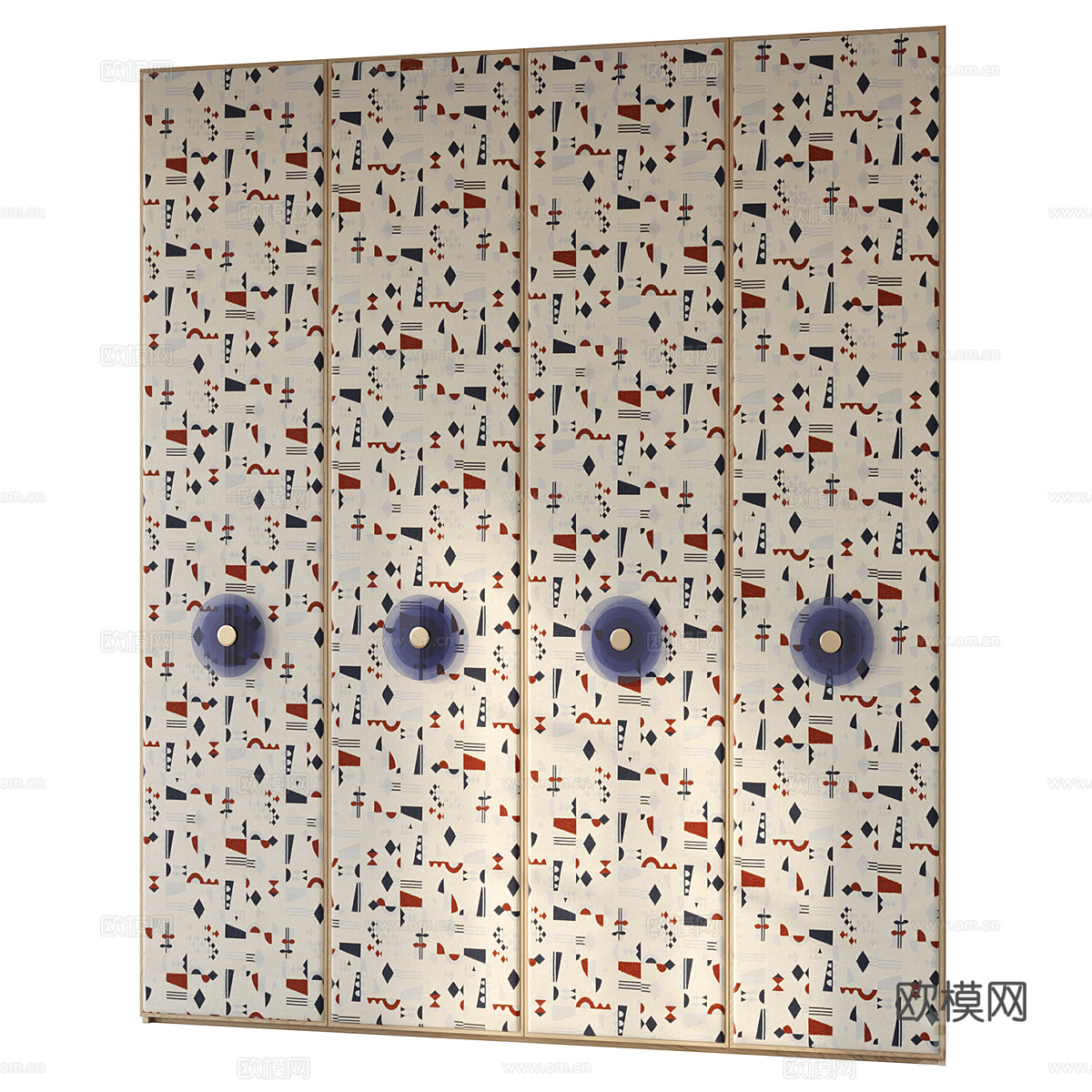 新中式轻奢艺术衣柜3d模型
