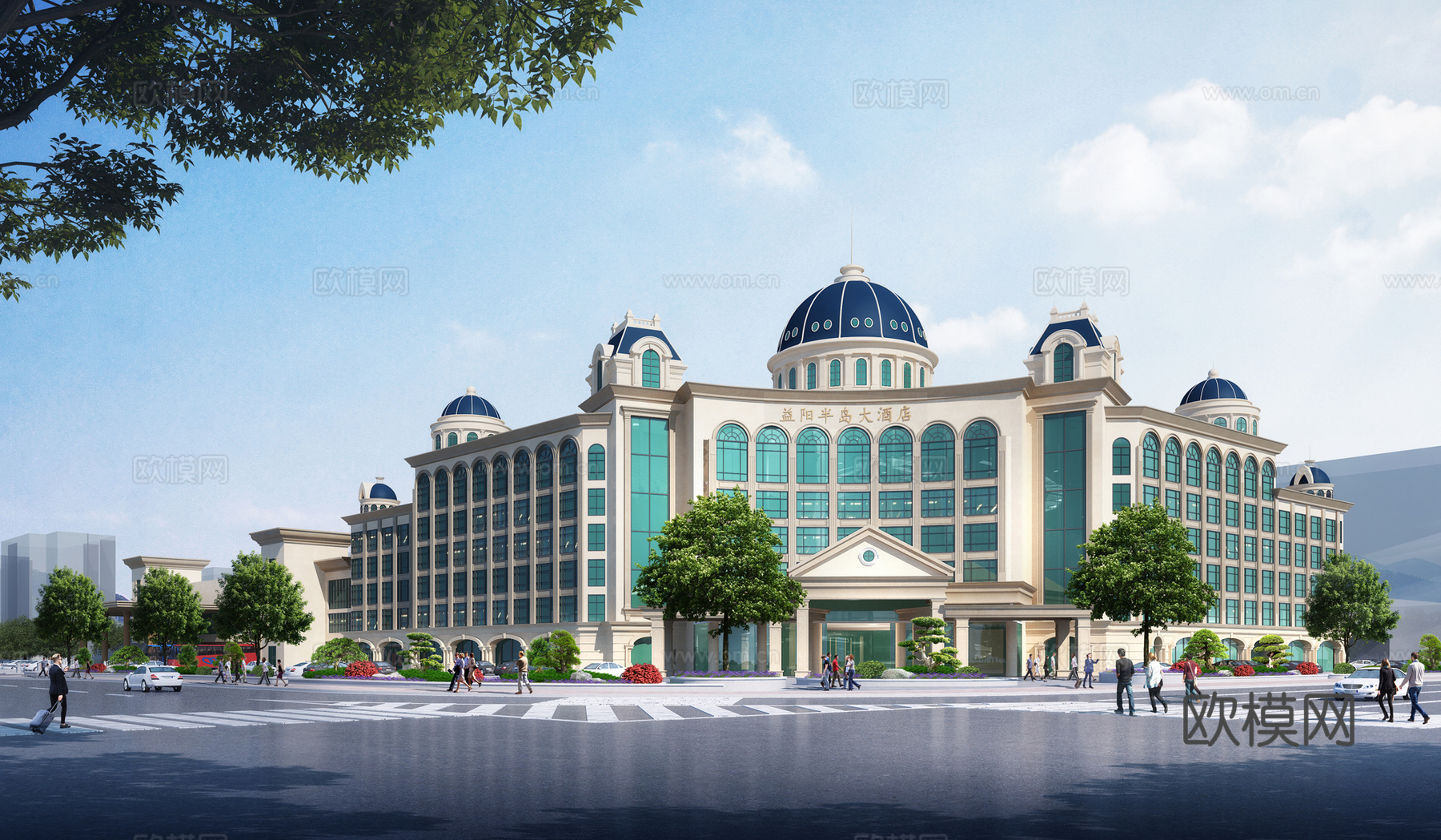 简欧 酒店 休闲会所3d模型