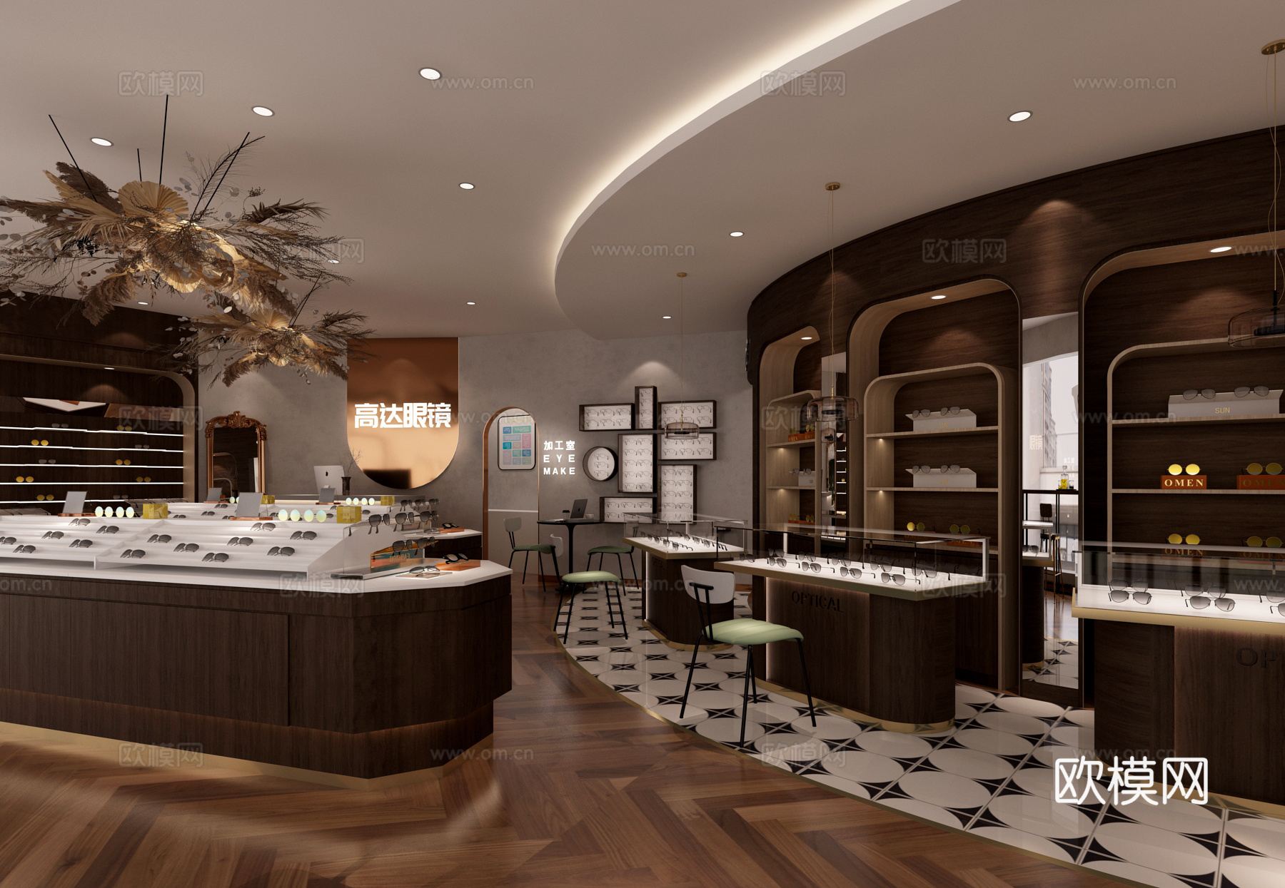 复古眼镜店3d模型