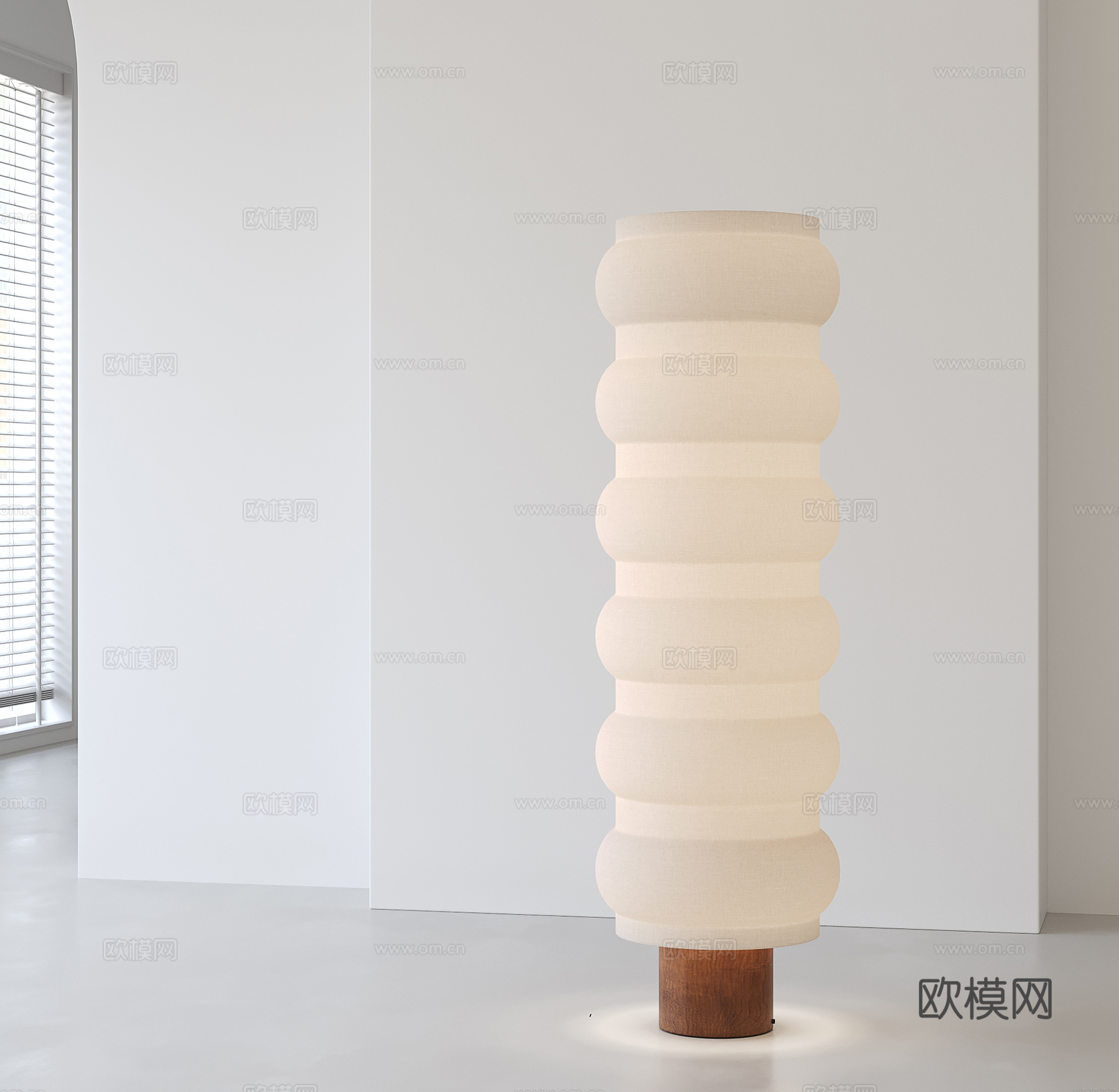 侘寂风灯笼落地灯3d模型