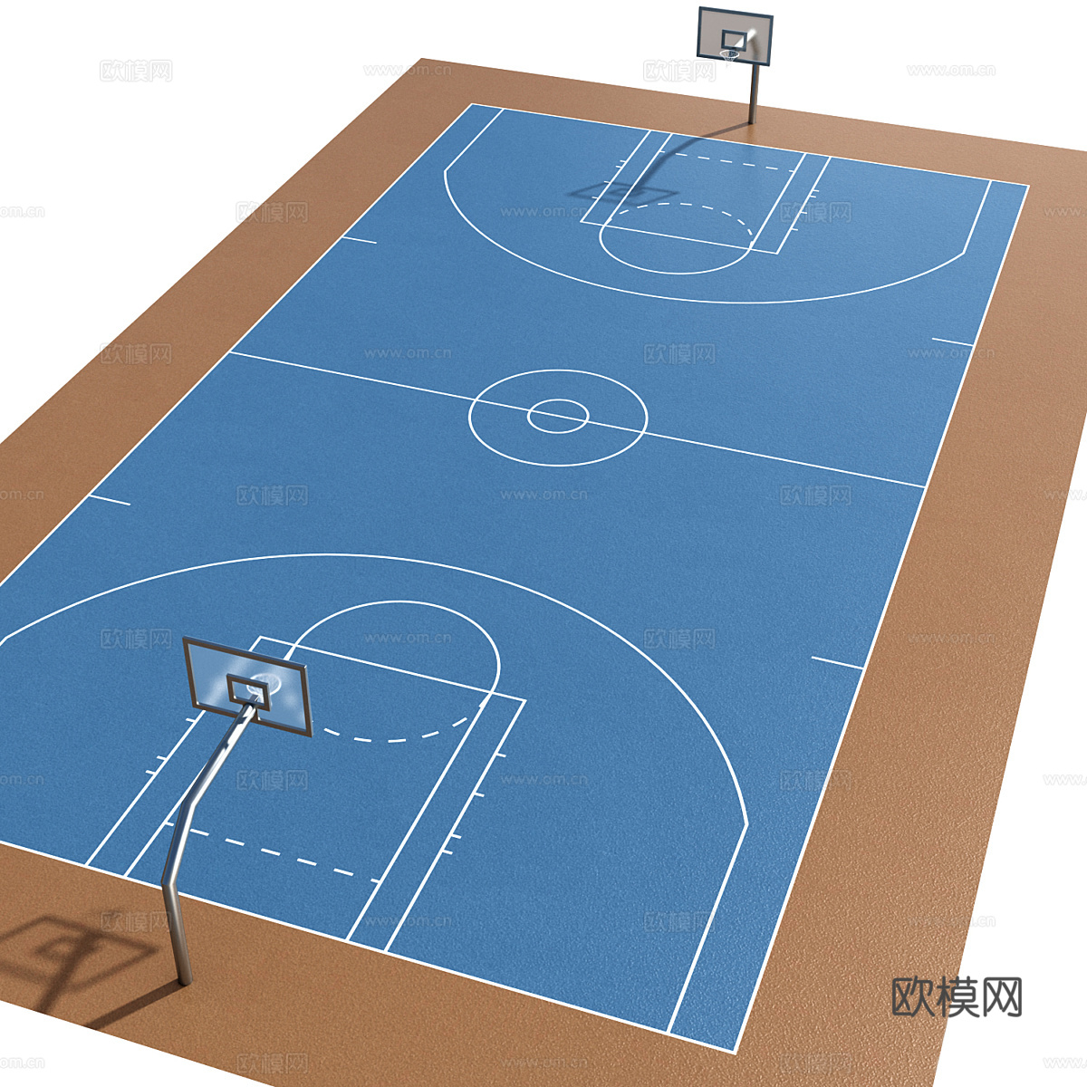 现代手球 篮球 排球场地3d模型