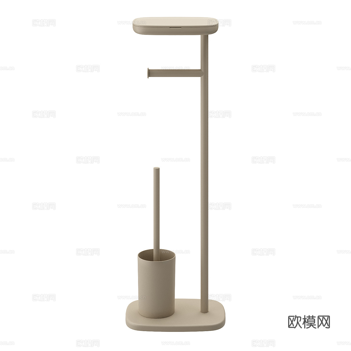 搁板和刷子纸架3d模型