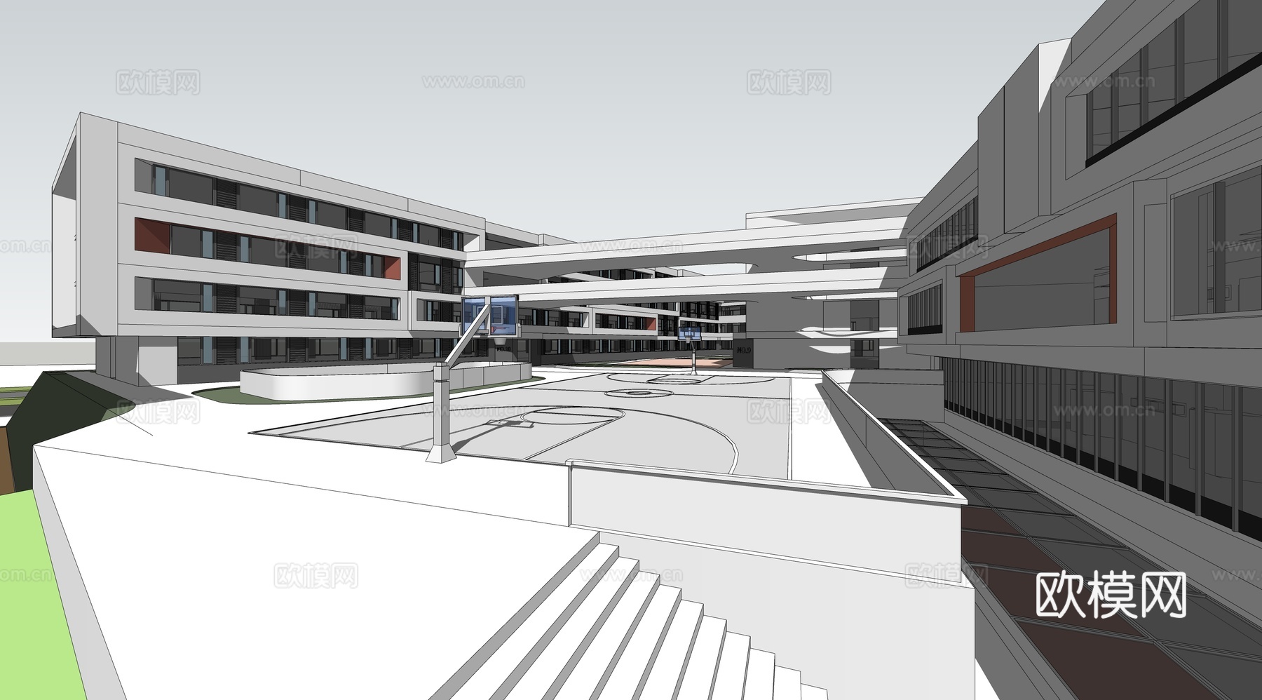 小学建筑su模型