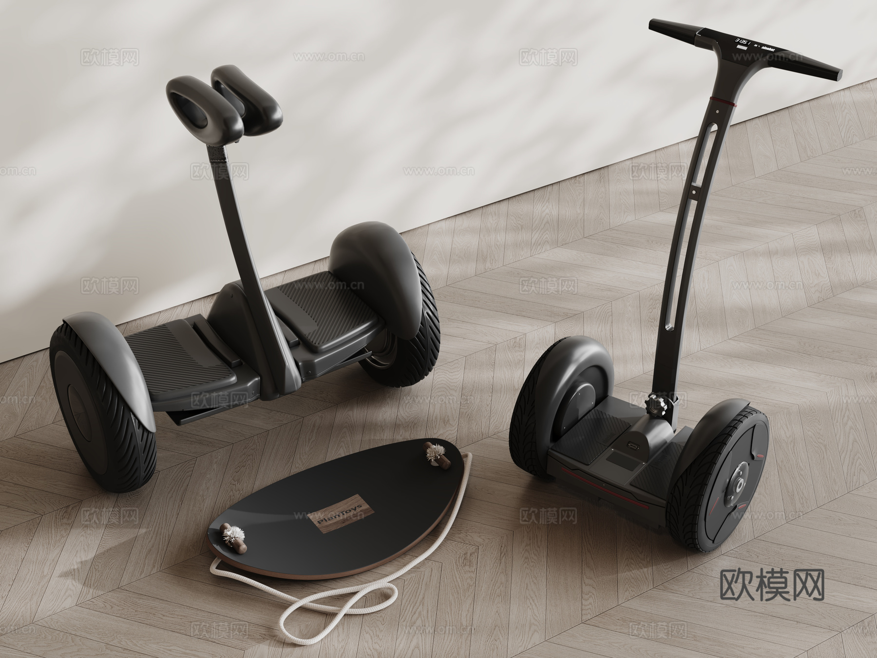 现代电子平衡车3d模型