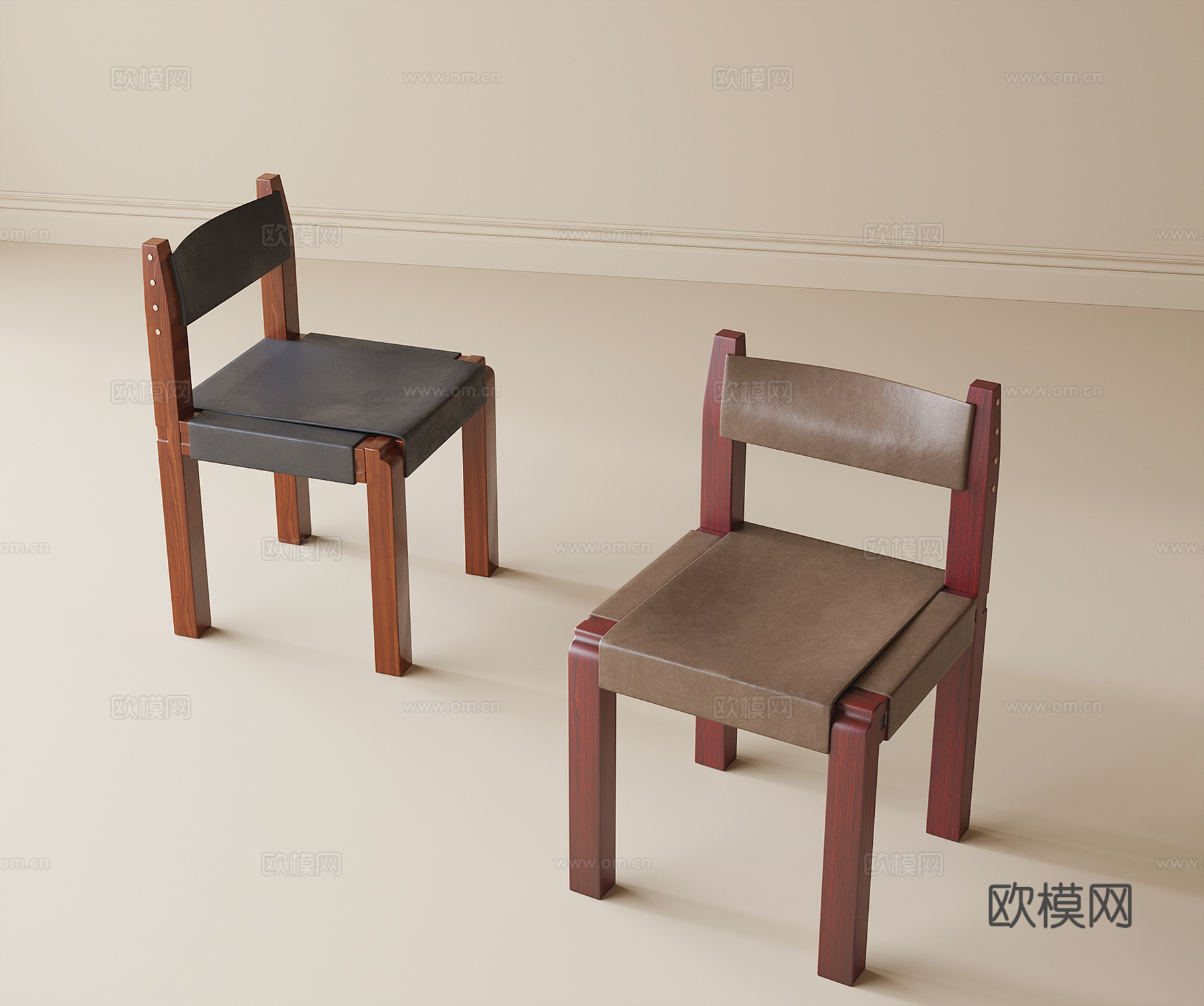 现代餐椅 单椅3d模型