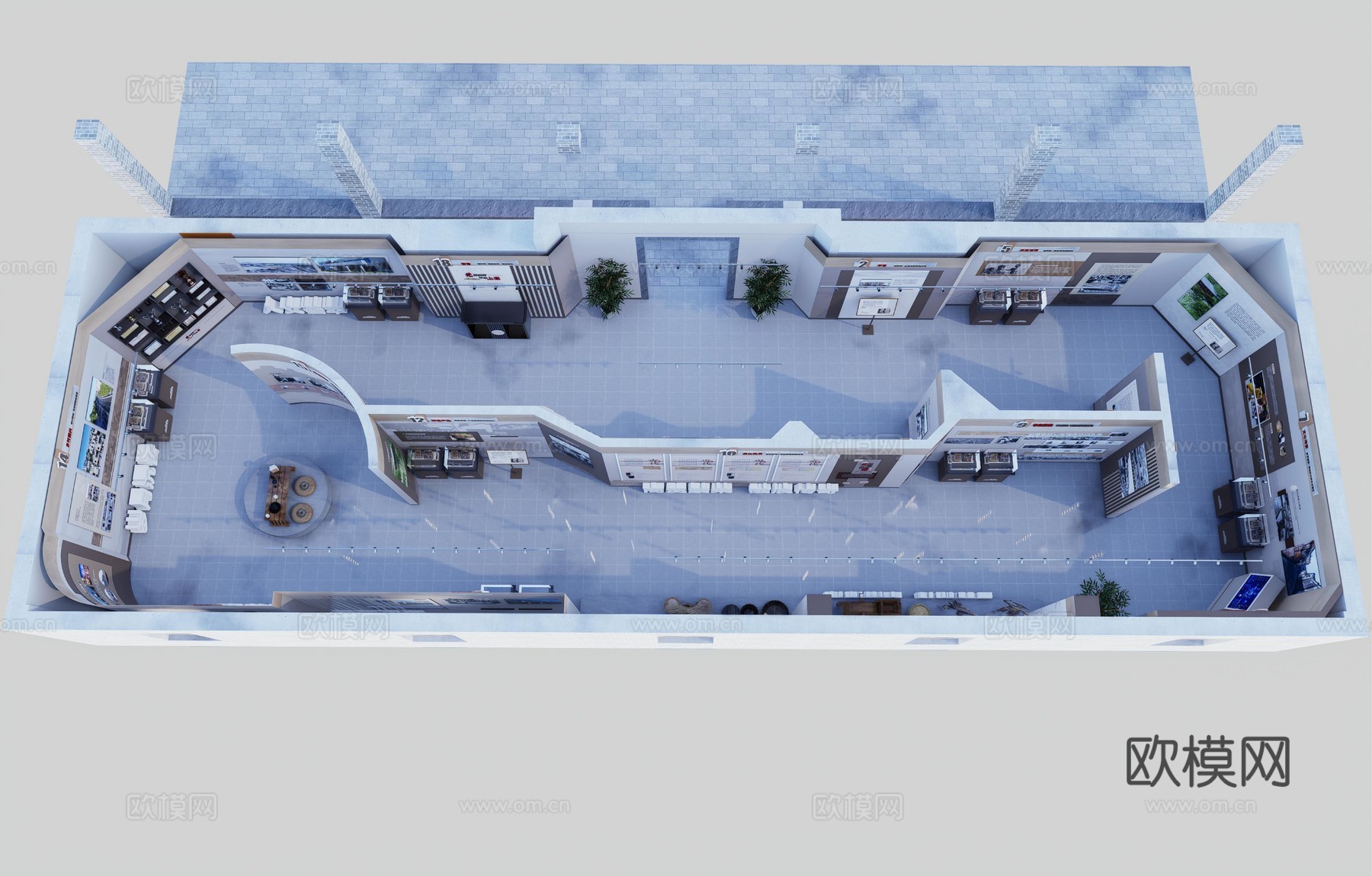 村史馆展览馆su模型