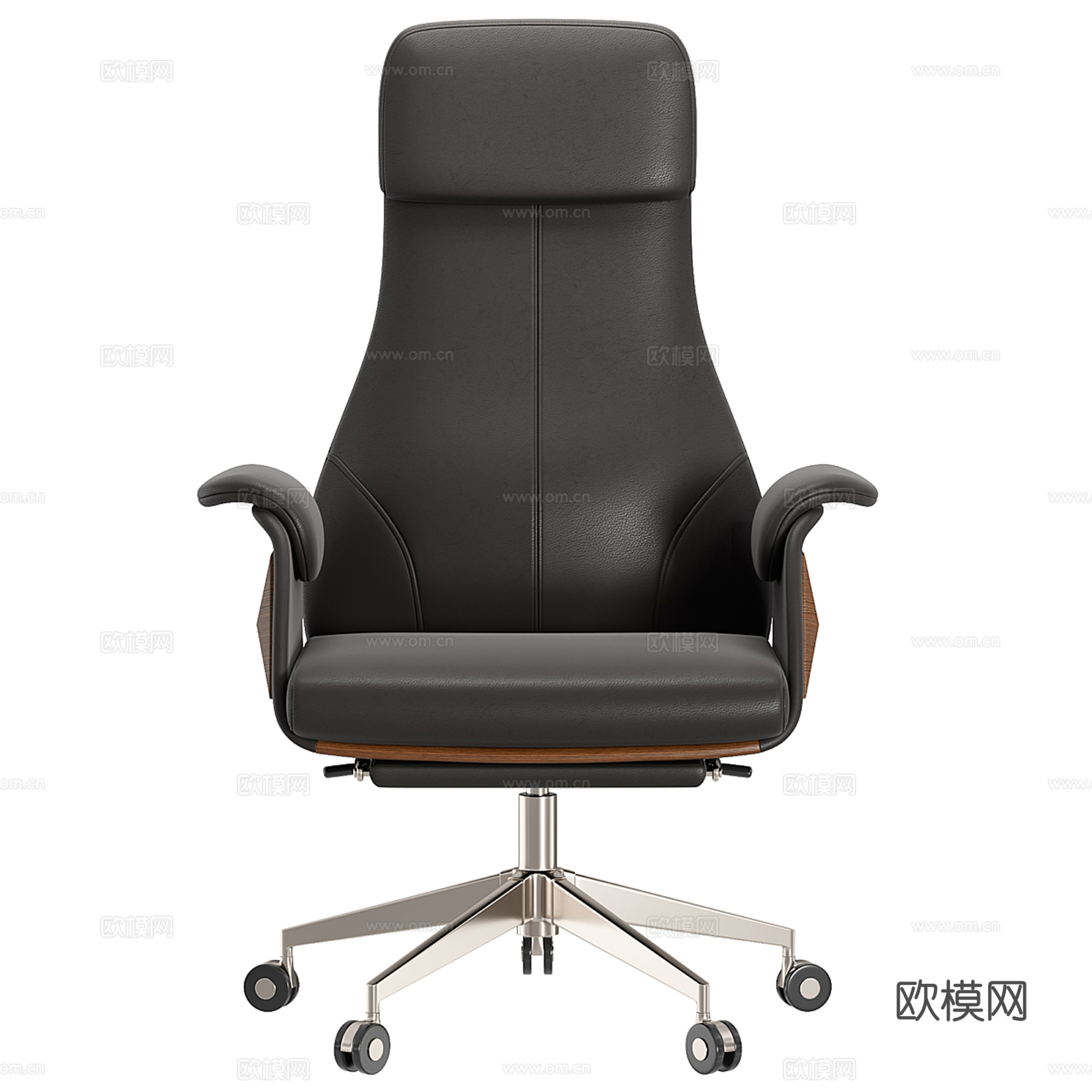 皮质办公椅su模型