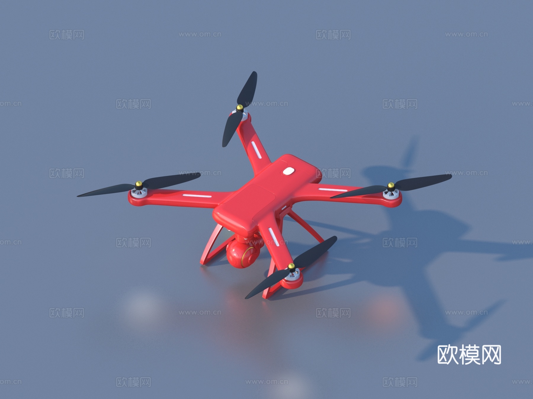 无人机 航拍无人机 四翼无人机3d模型