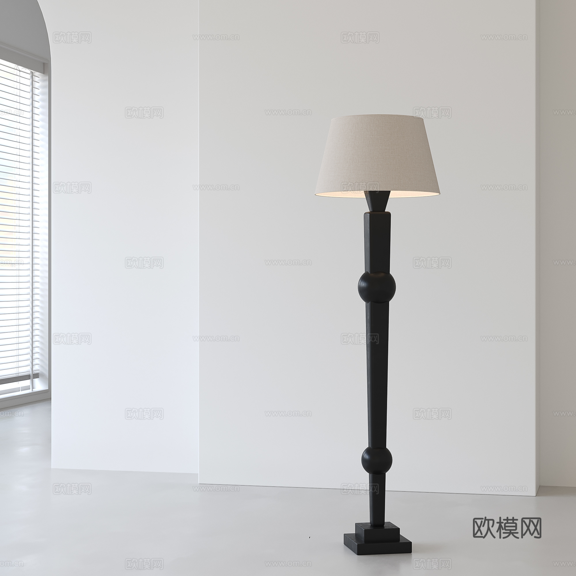 法式复古落地灯3d模型