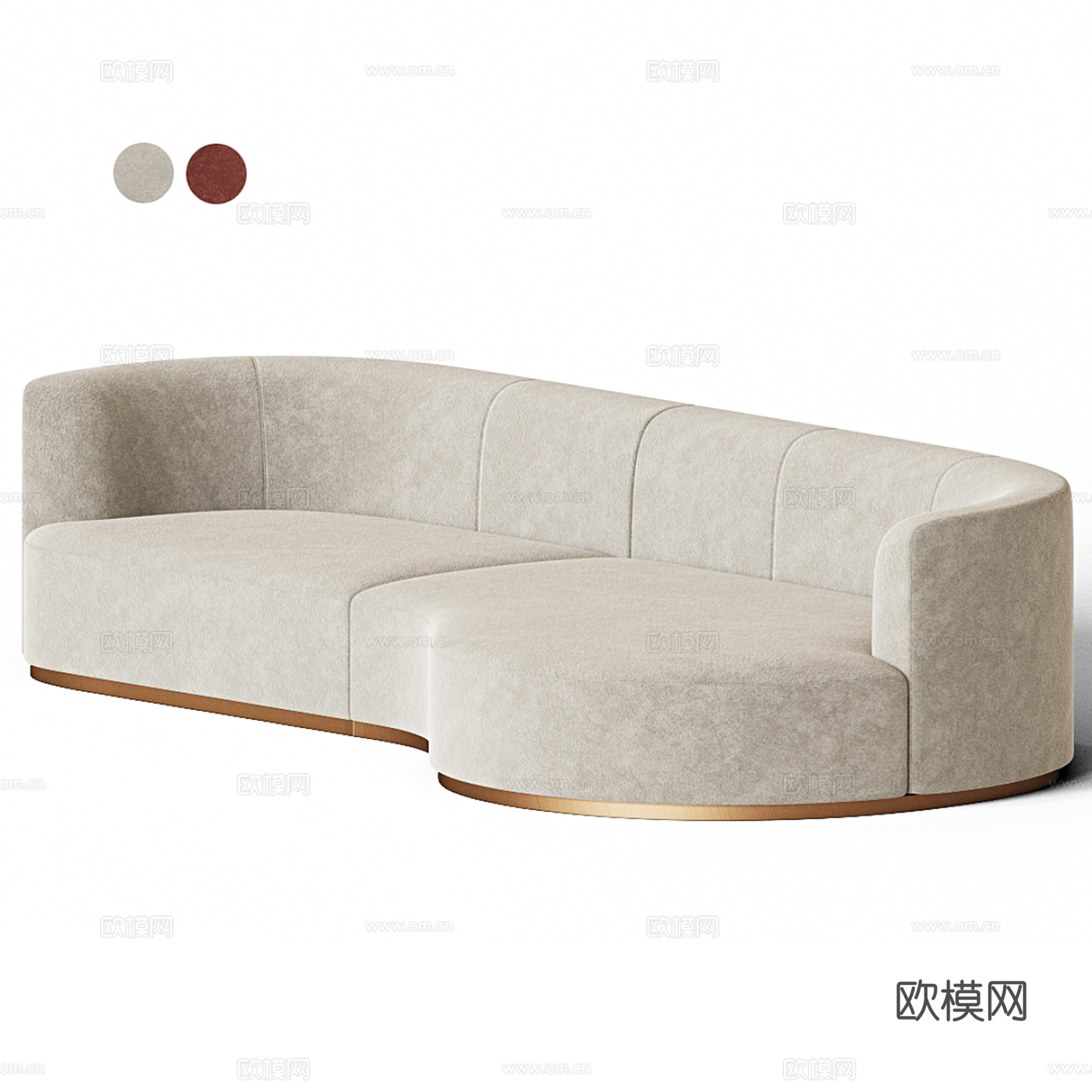 现代弧形多人沙发集合3d模型