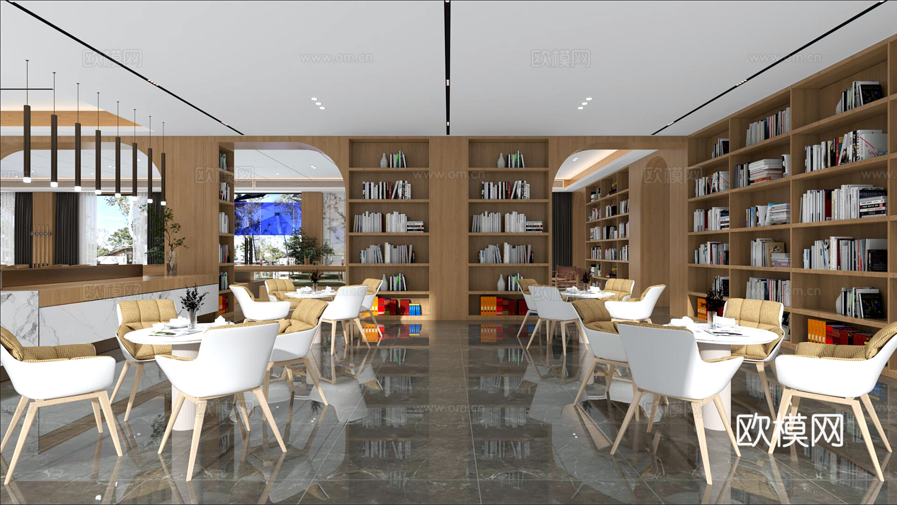 书店3d模型