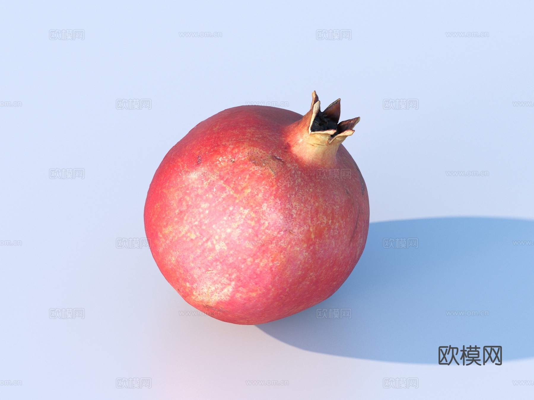 石榴 水果 果盘3d模型
