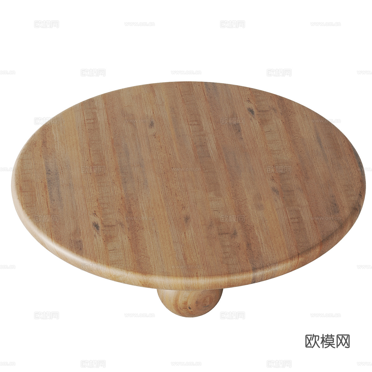 现代意式实木圆茶几3d模型