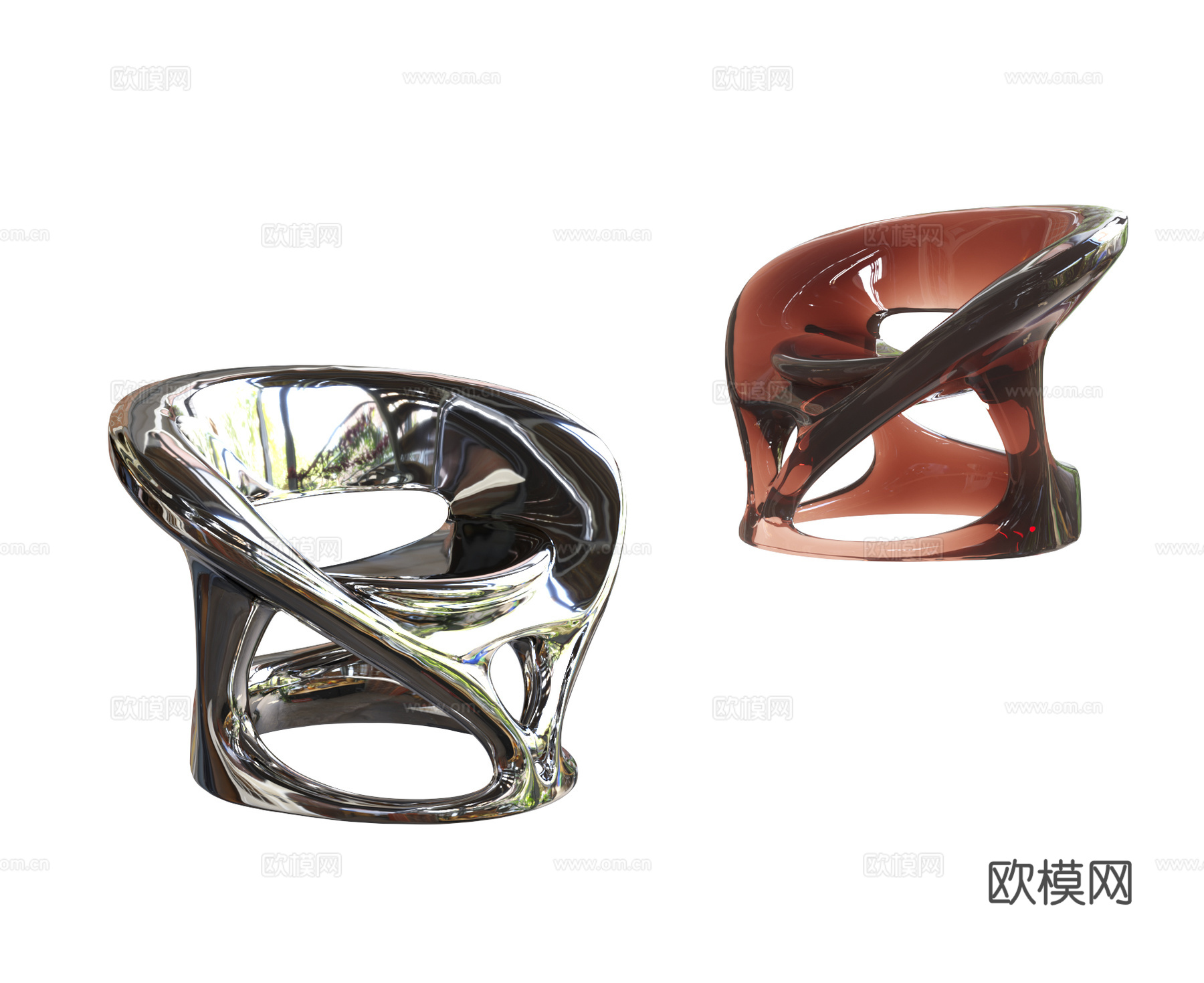 现代异形单椅3d模型