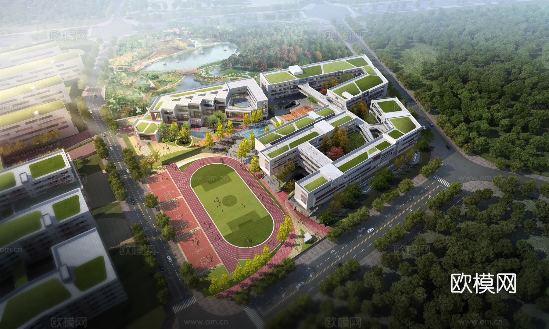 小学建筑su模型