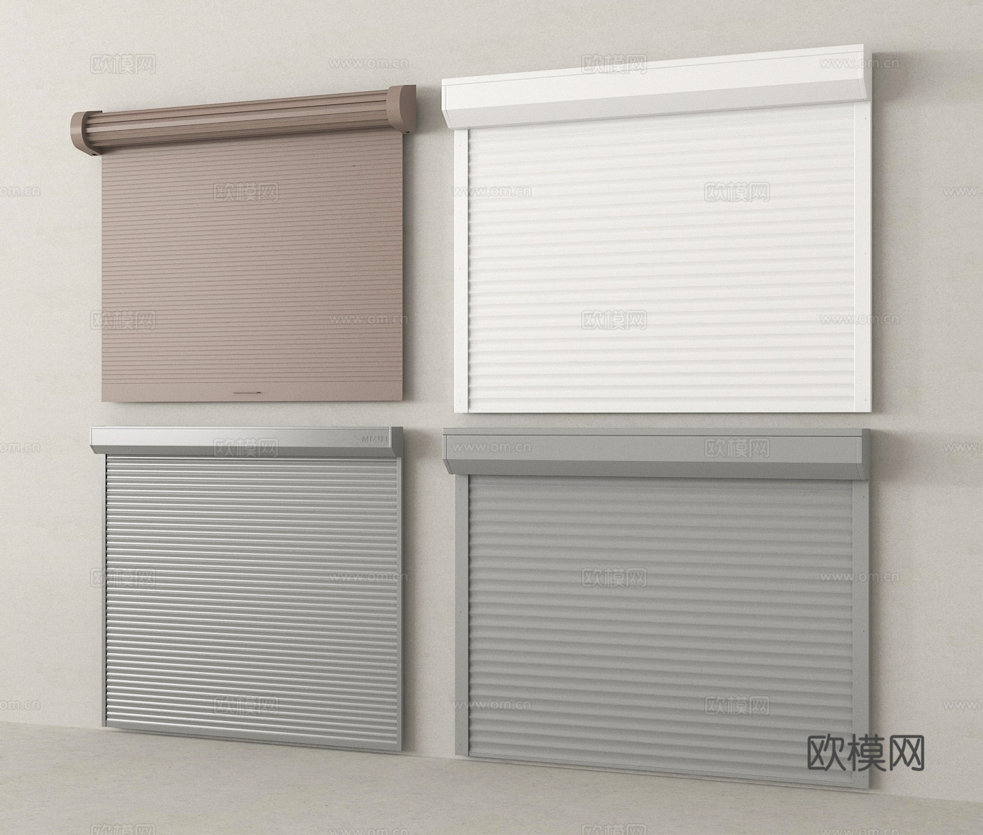 卷帘门 卷闸门 车库门 仓库门3d模型