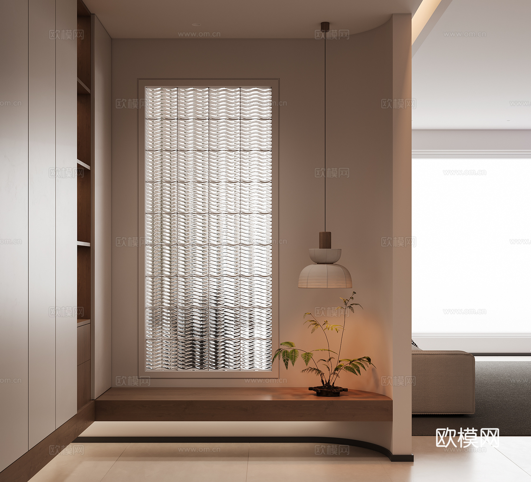 现代家居玄关3d模型