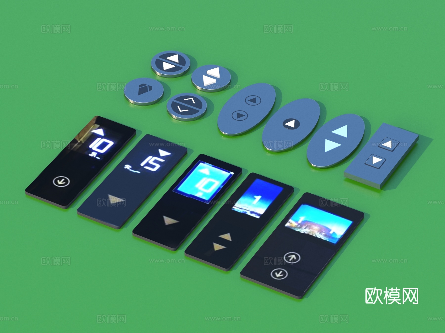 电梯按钮 按键3d模型