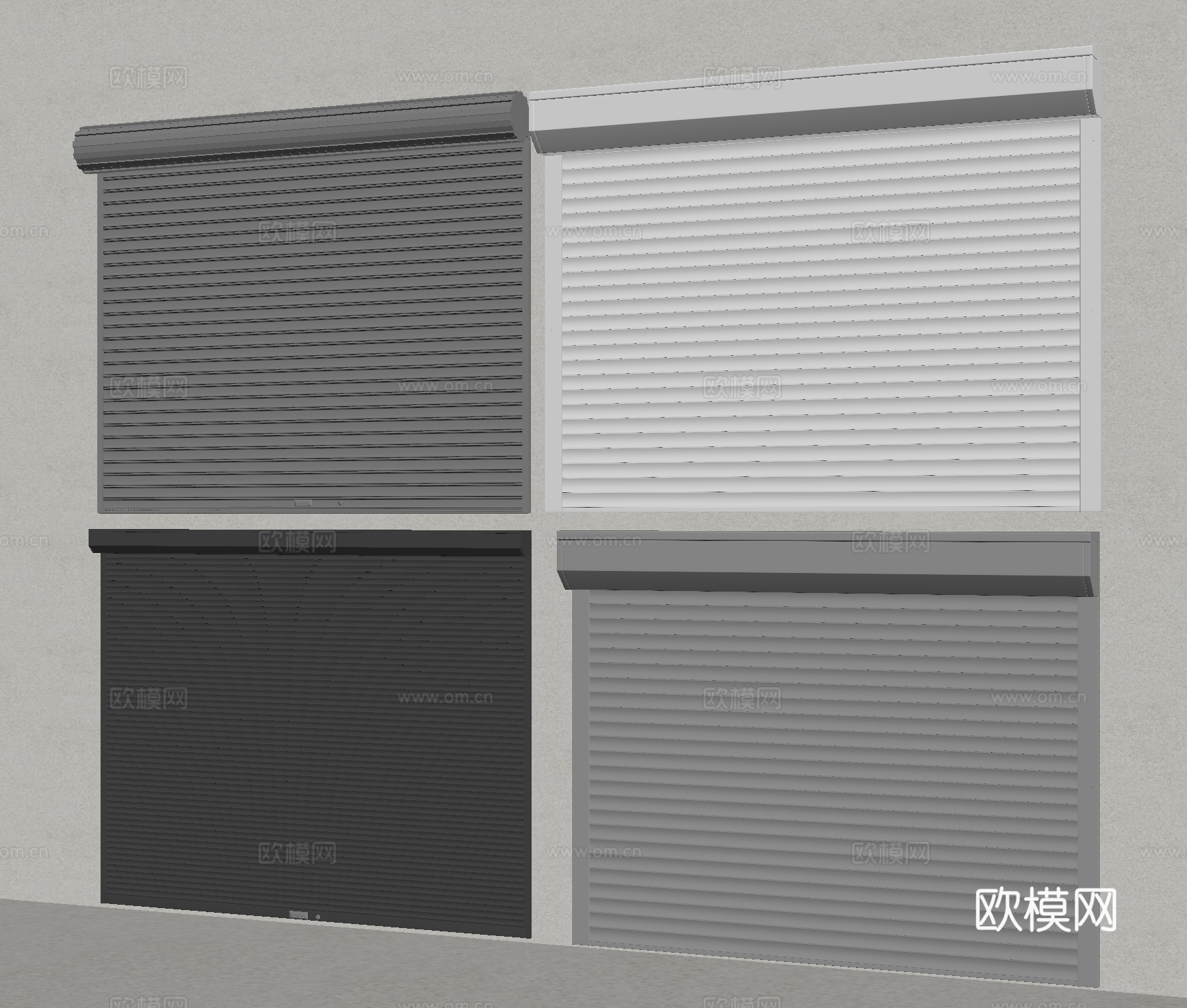卷帘门 卷闸门 车库门 仓库门su模型