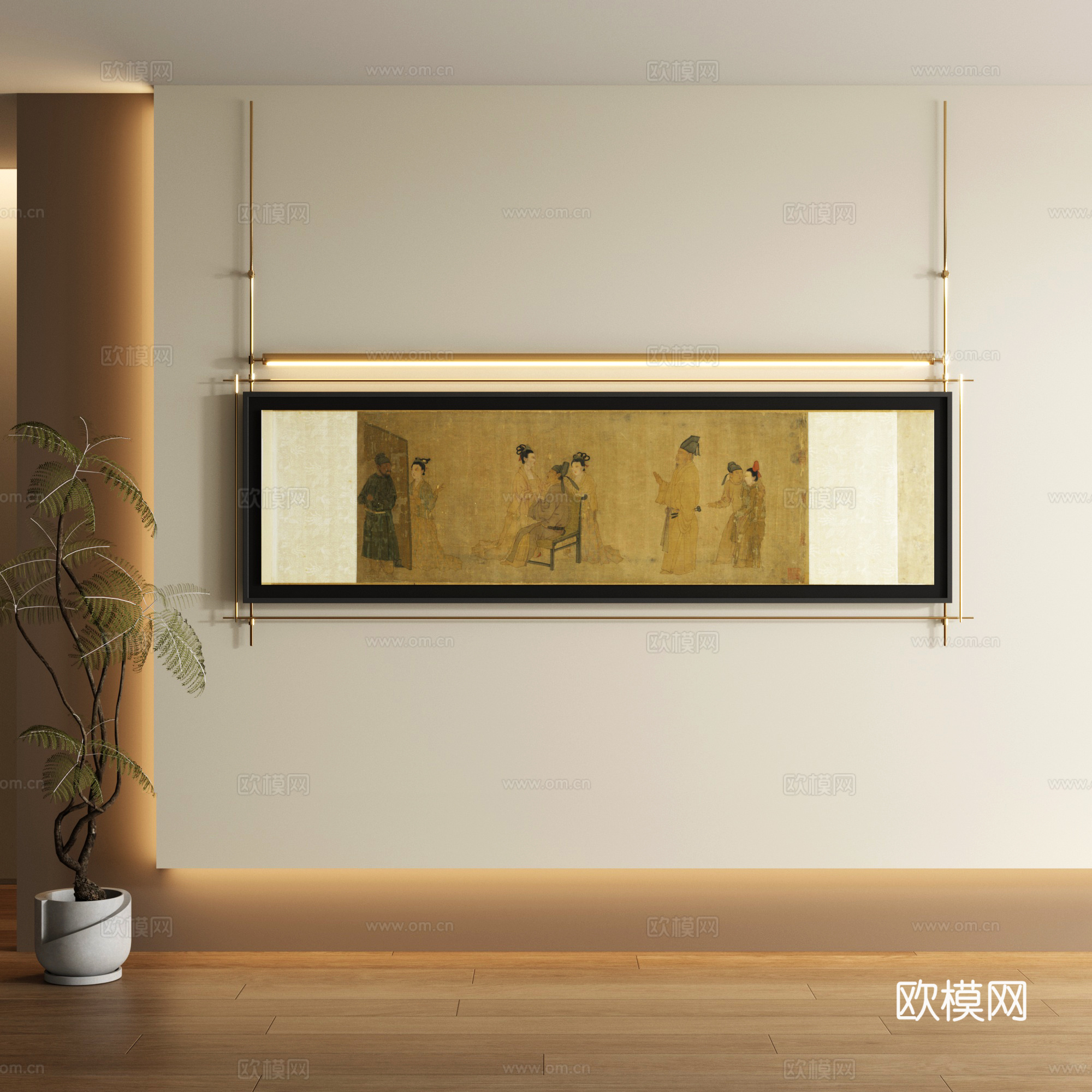 宋氏装饰画 新中式装饰画su模型