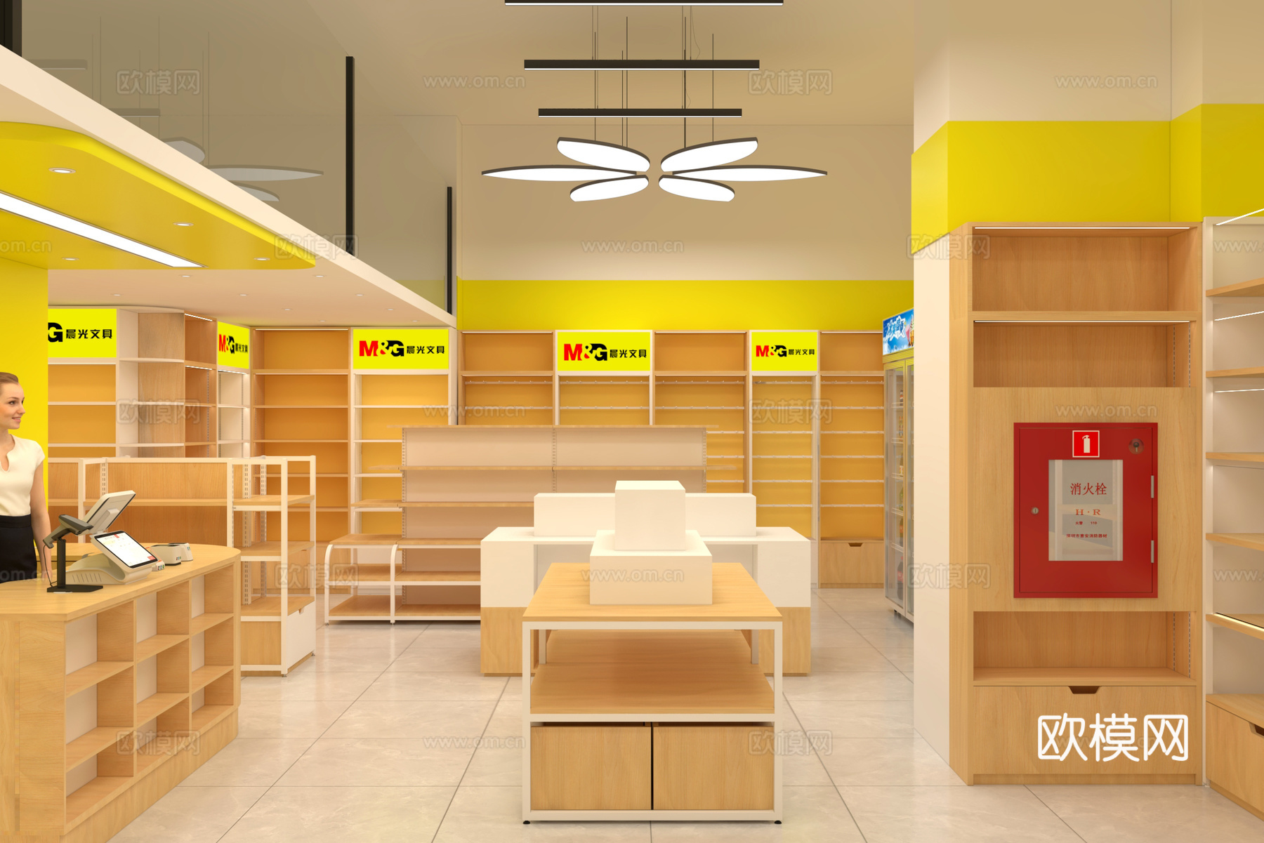 文具店 晨光文具 文具店货架 流水台 情景堆 玩具店 礼品店3d模型