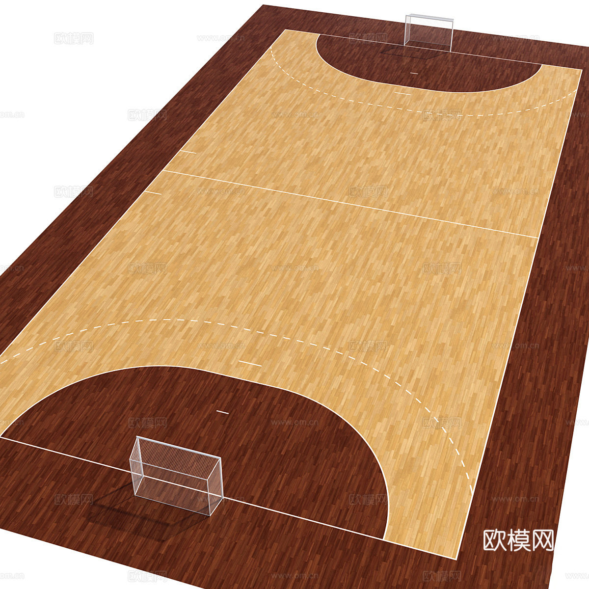 现代手球 篮球 排球场地3d模型