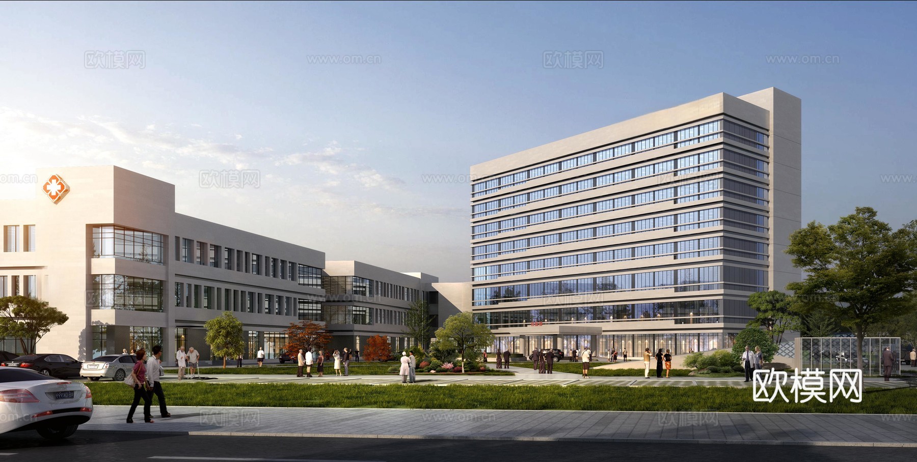 现代医院 住院部建筑 施工图 cad 平立剖cad施工图