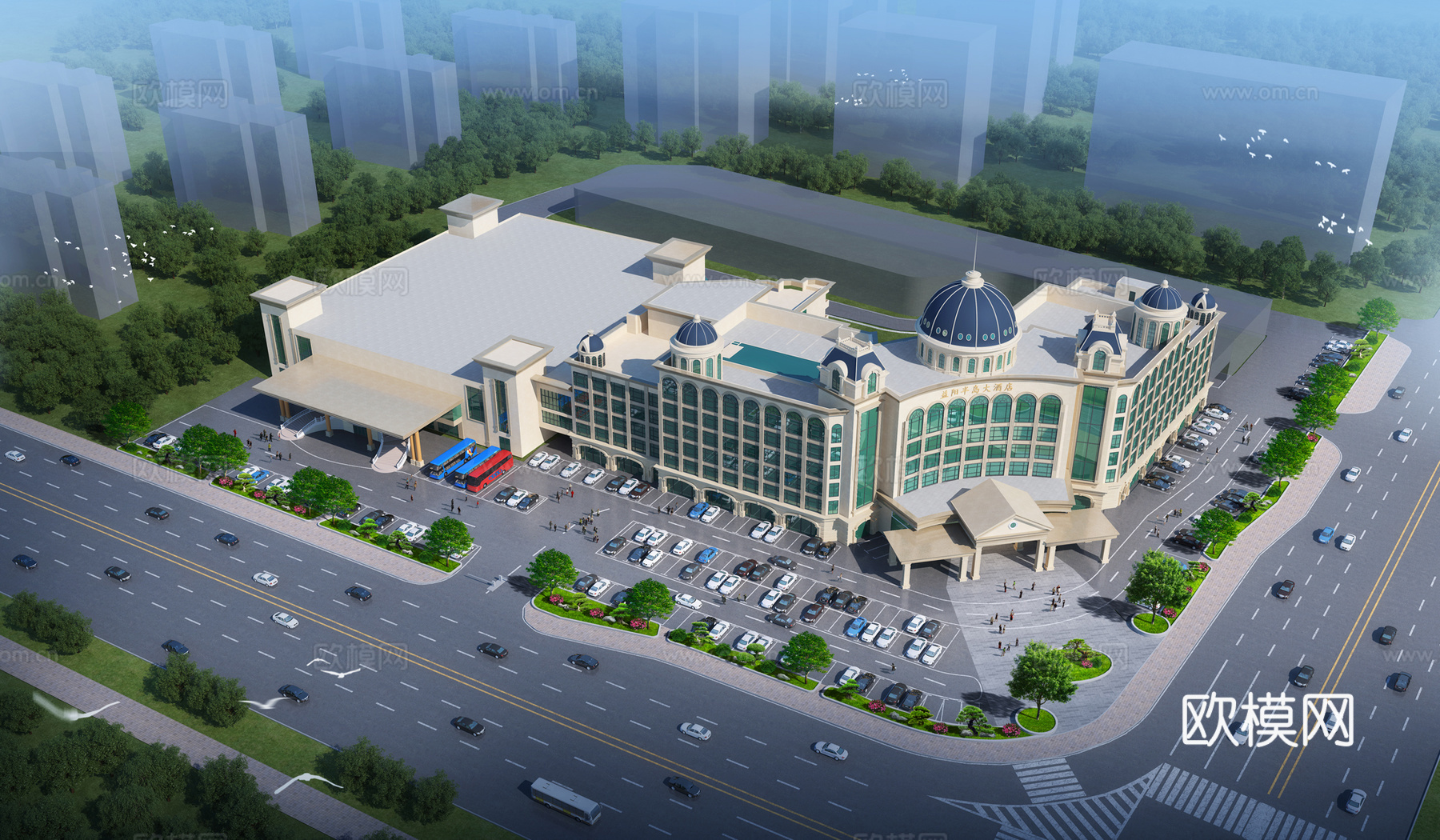 简欧 酒店 休闲会所3d模型