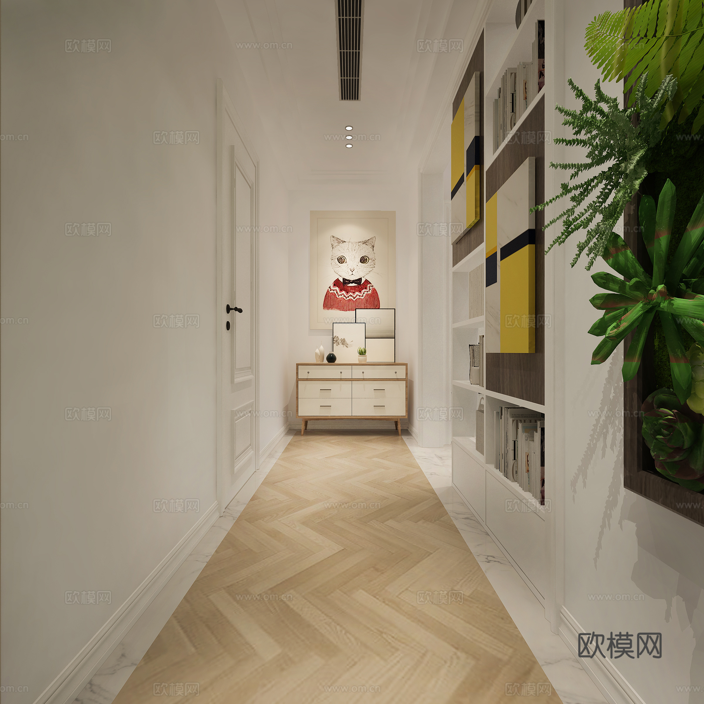 北欧阳台 榻榻米 休闲区 走廊3d模型