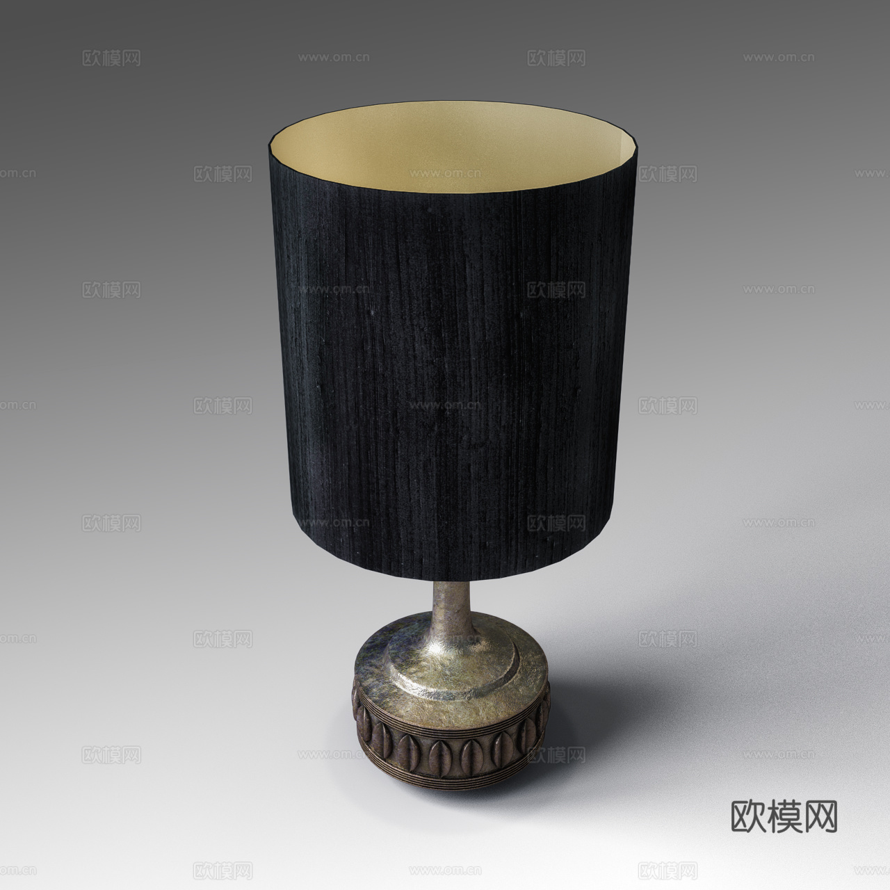现代意式轻奢布艺台灯3d模型