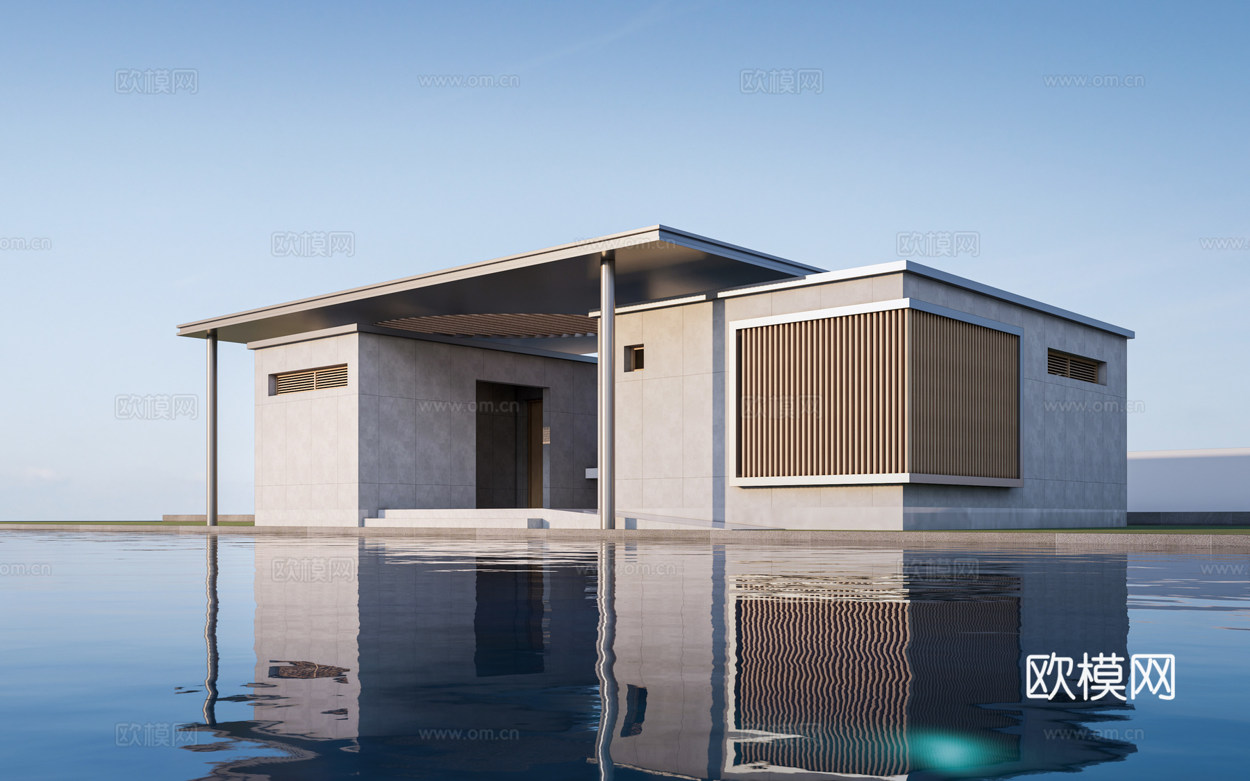 现代公厕建筑 厕所建筑 旅游厕所 公共卫生间su模型