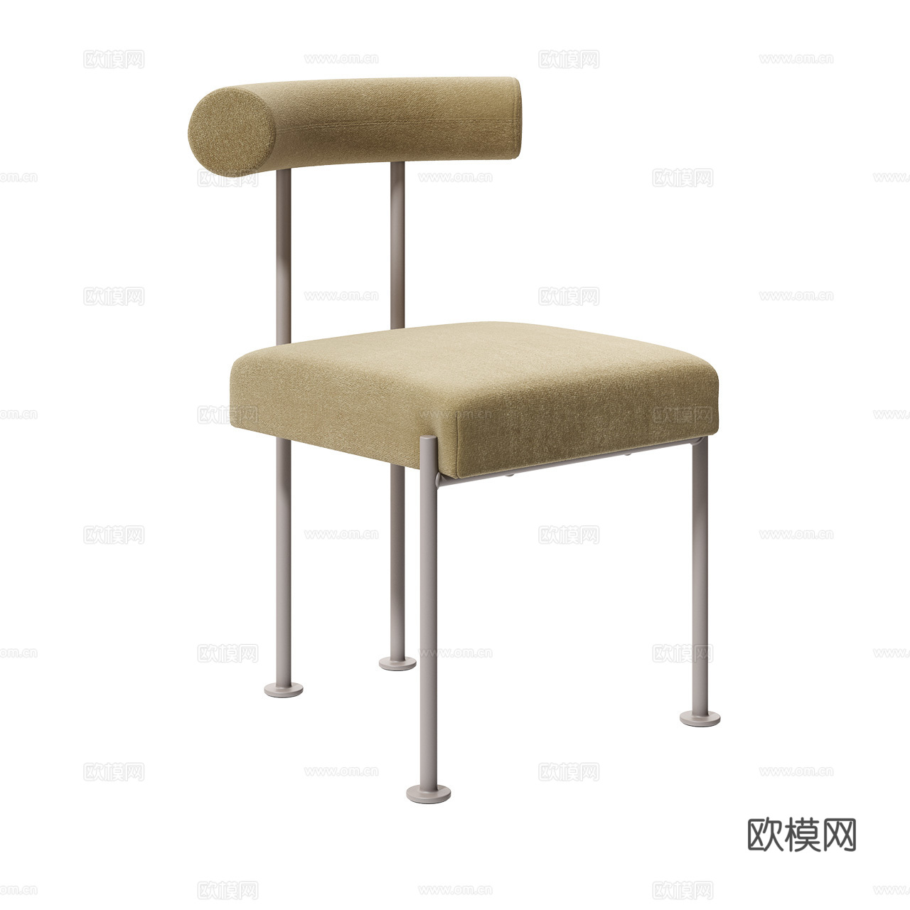 Midj 极简单椅 现代单椅 餐椅 布艺单椅 布椅 不锈钢椅3d模型