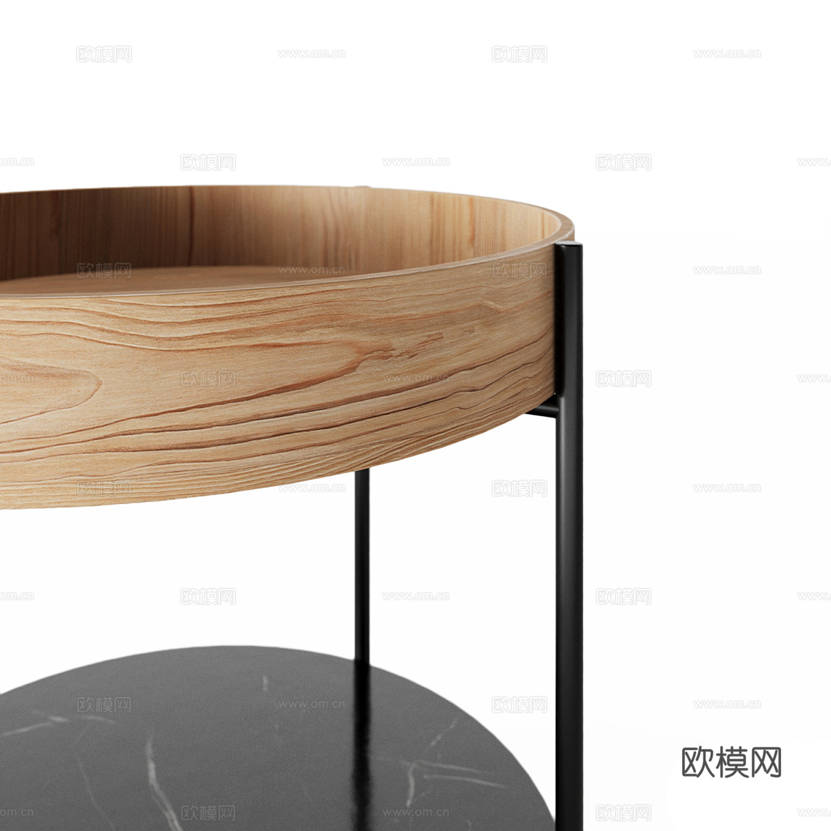现代意式家具圆边几3d模型