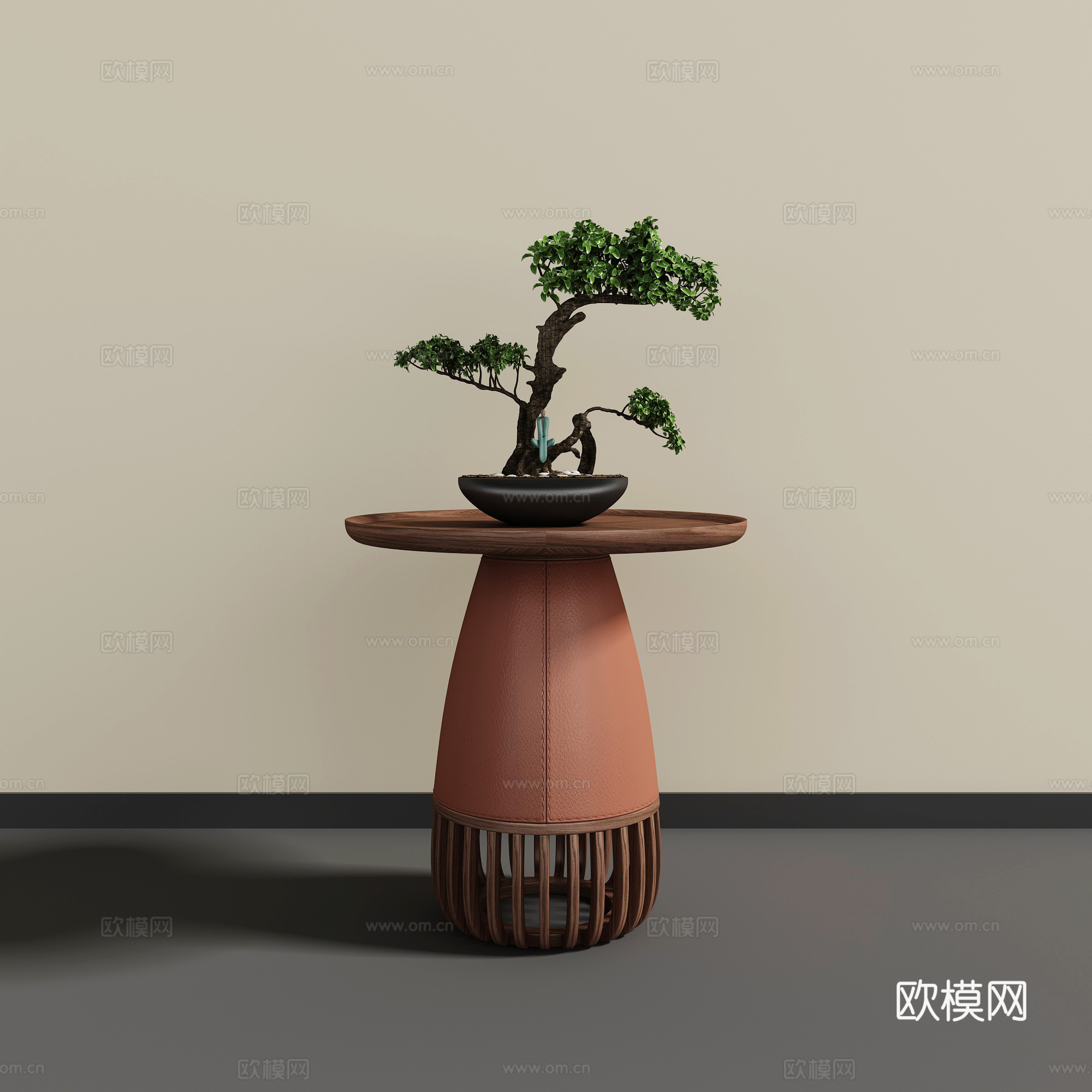 新中式边几3d模型