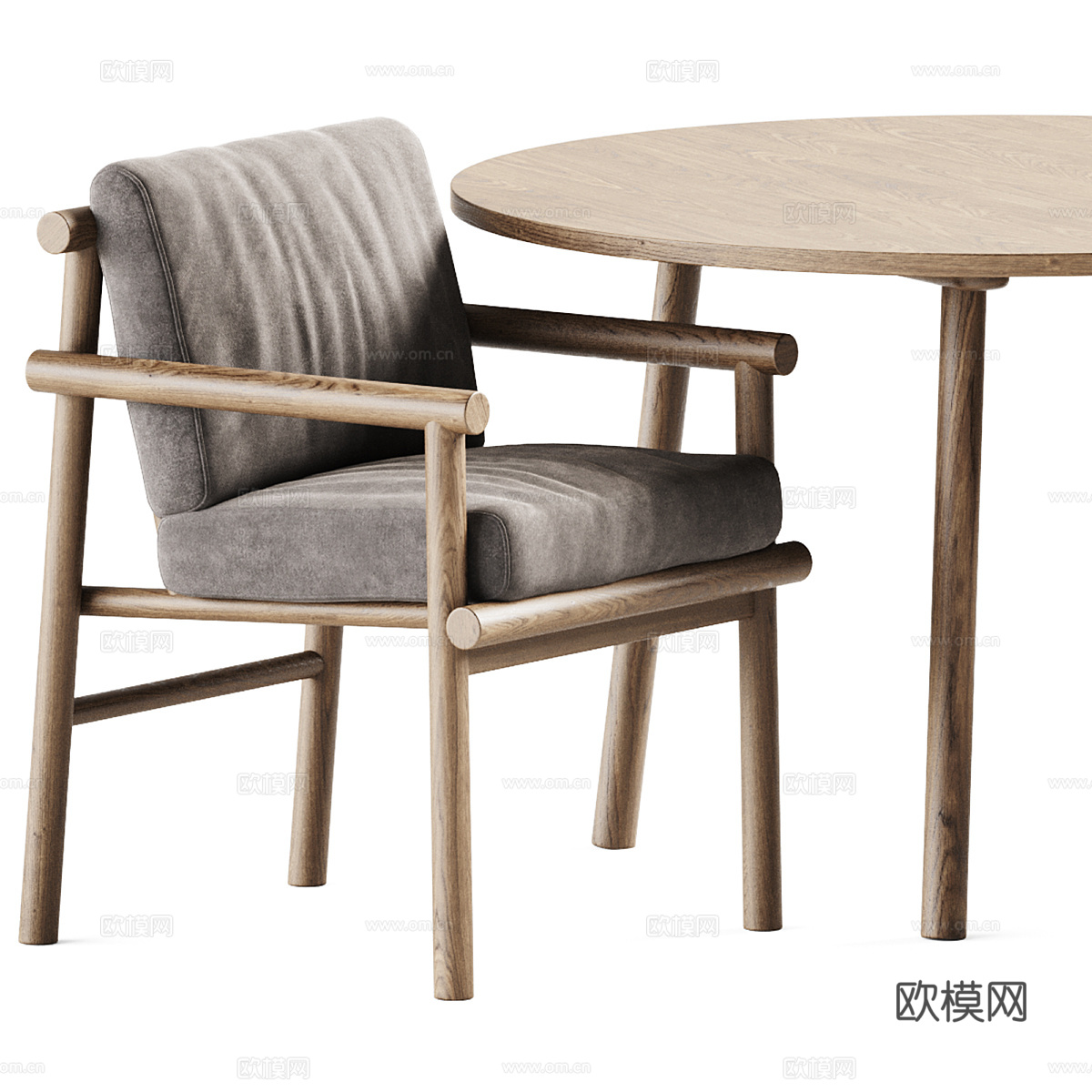 新中式户外休闲桌椅3d模型