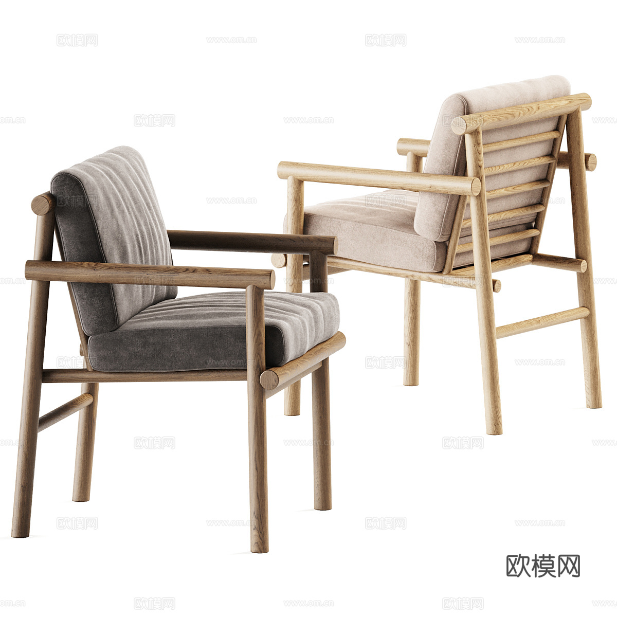 新中式户外休闲桌椅3d模型