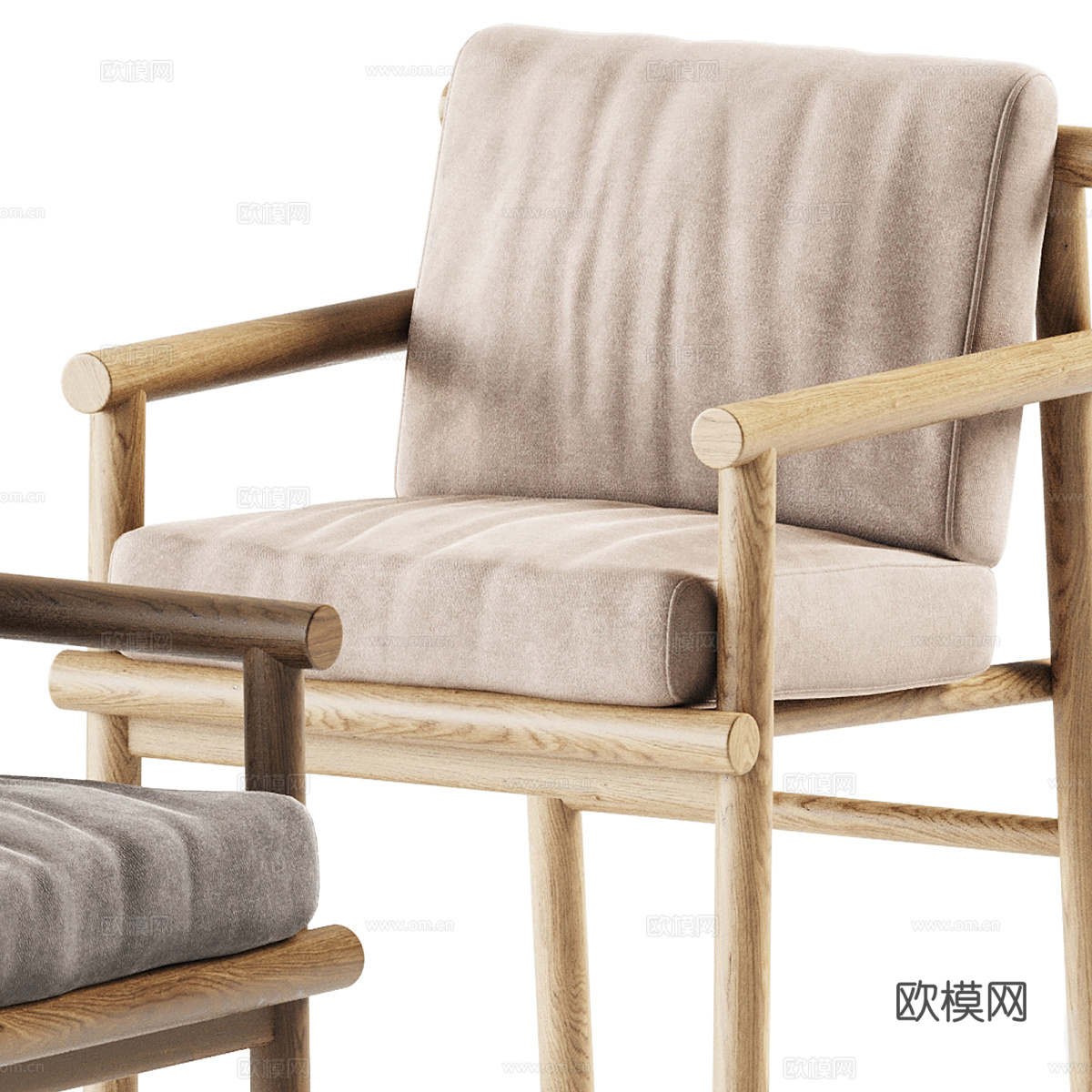 新中式户外休闲桌椅3d模型